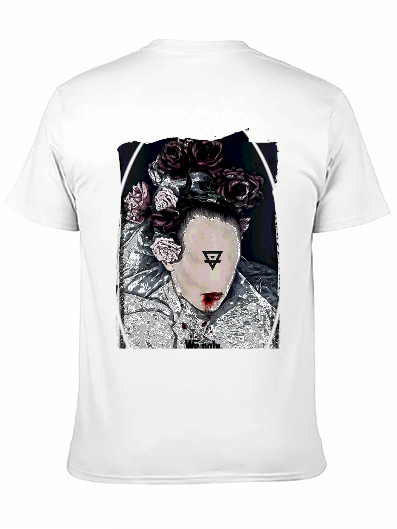 Floral Crown Graphic Black T-Shirt