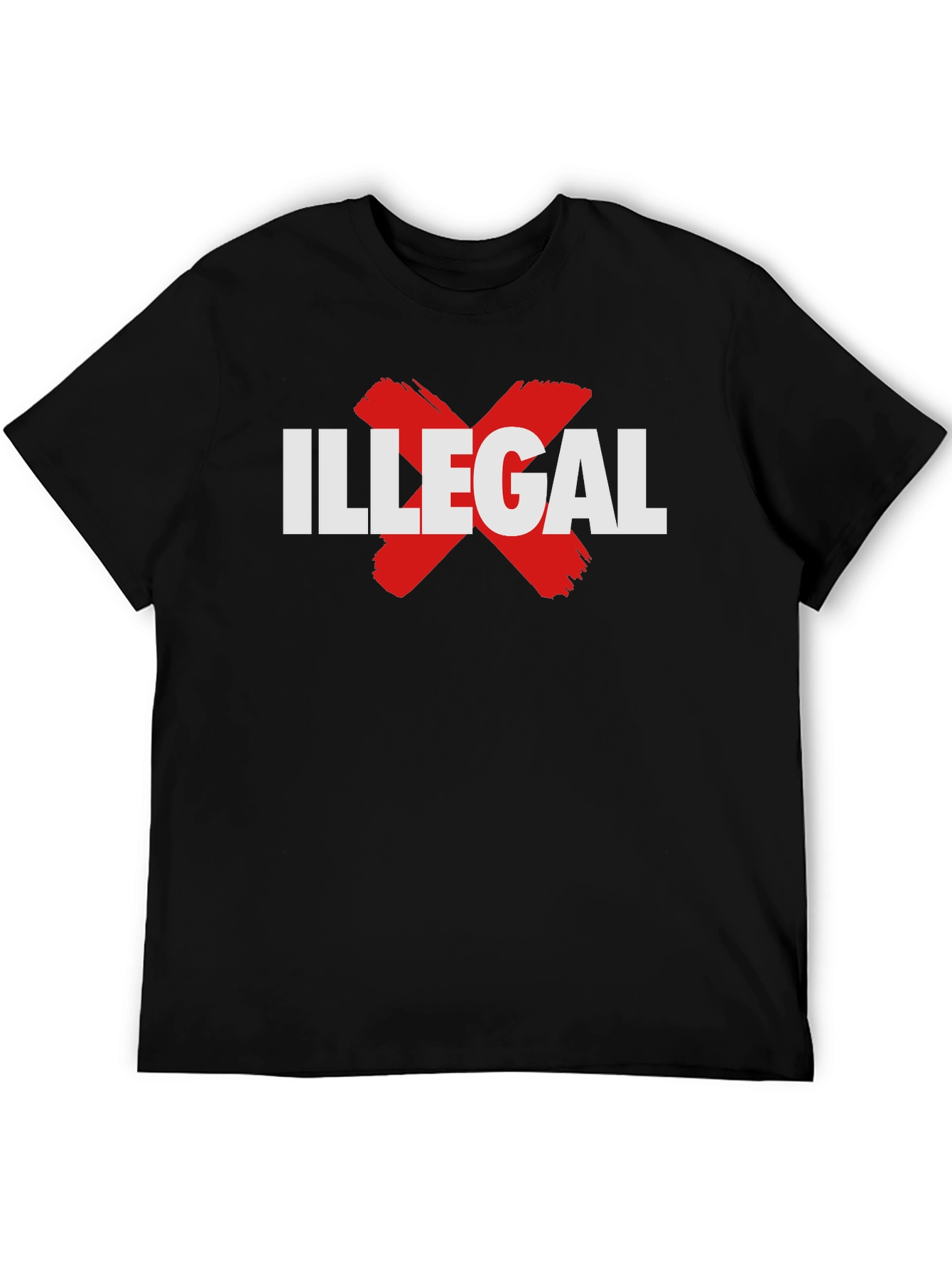 Illegal X Graphic Tee - Black Cotton T-Shirt
