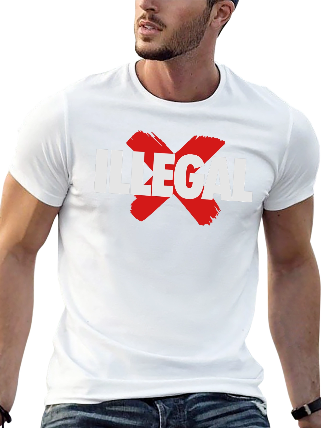 Illegal X Graphic Tee - Black Cotton T-Shirt