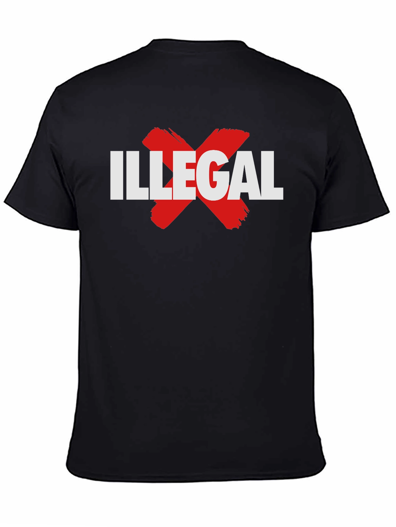 Illegal X Graphic Tee - Black Cotton T-Shirt