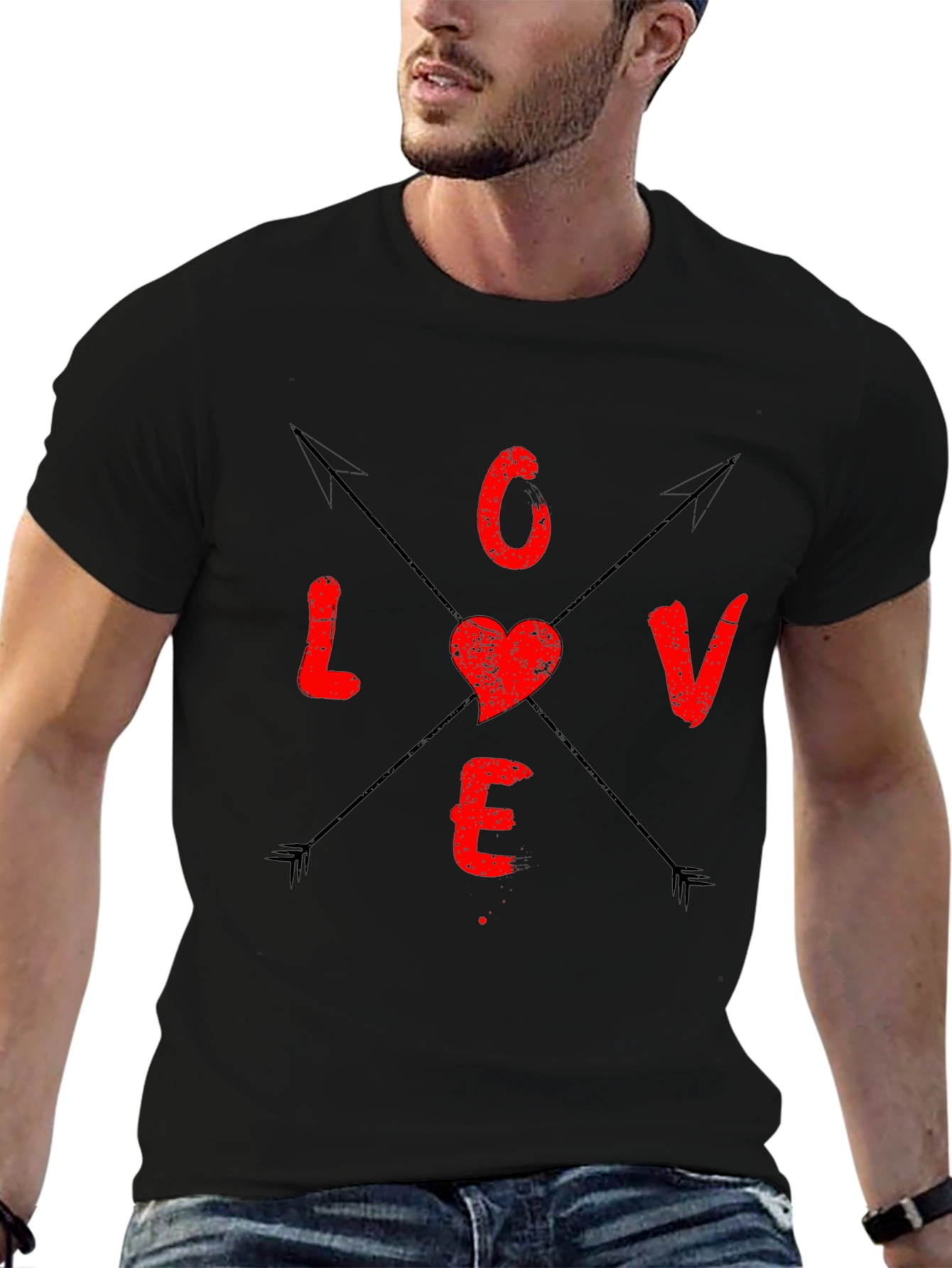 Love Arrows Graphic Tee - Black