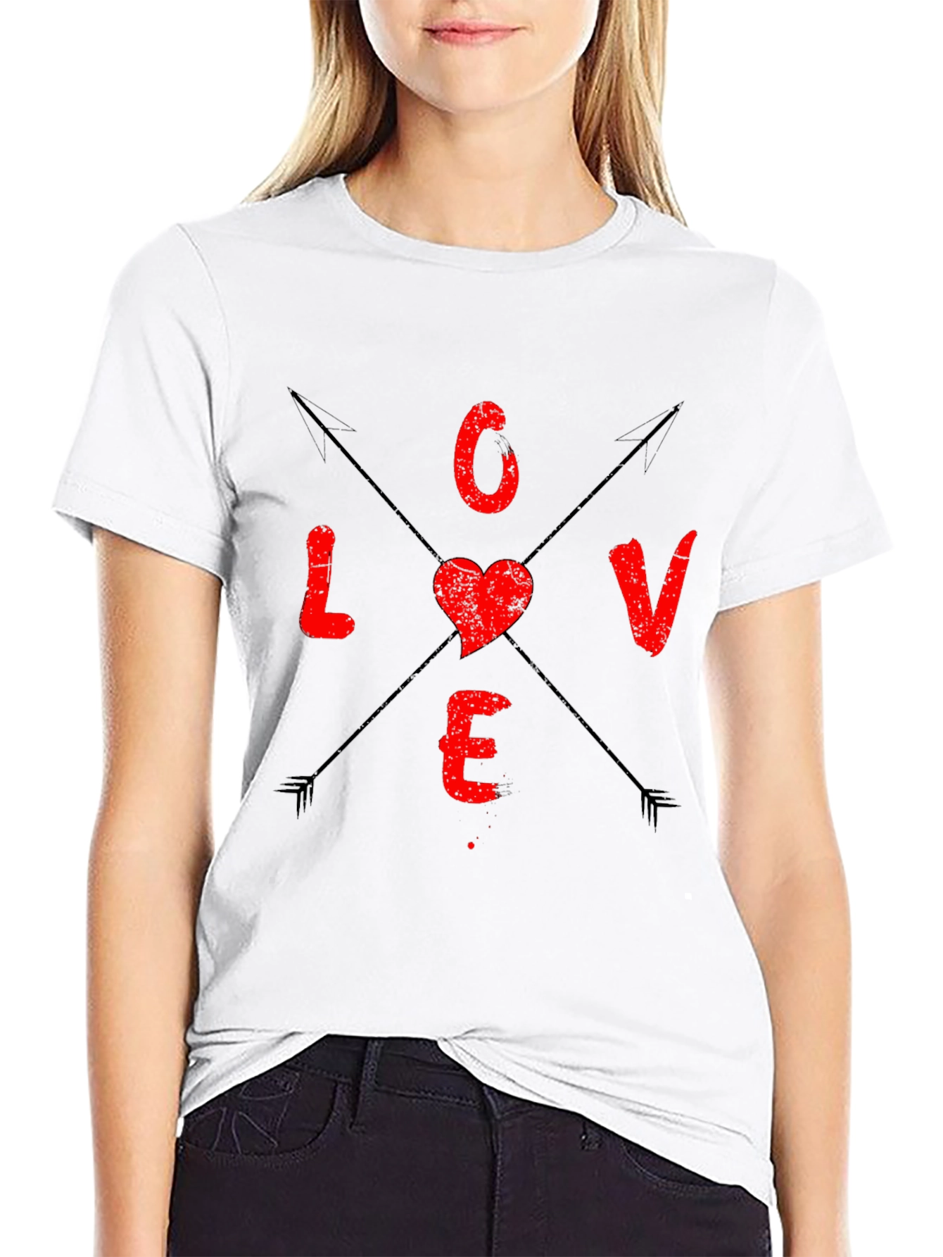 Love Arrows Graphic Tee - Black