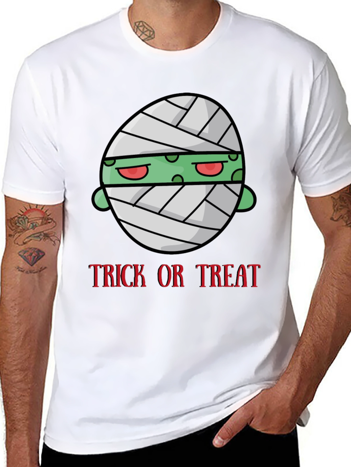 Trick or Treat Mummy Graphic T-Shirt