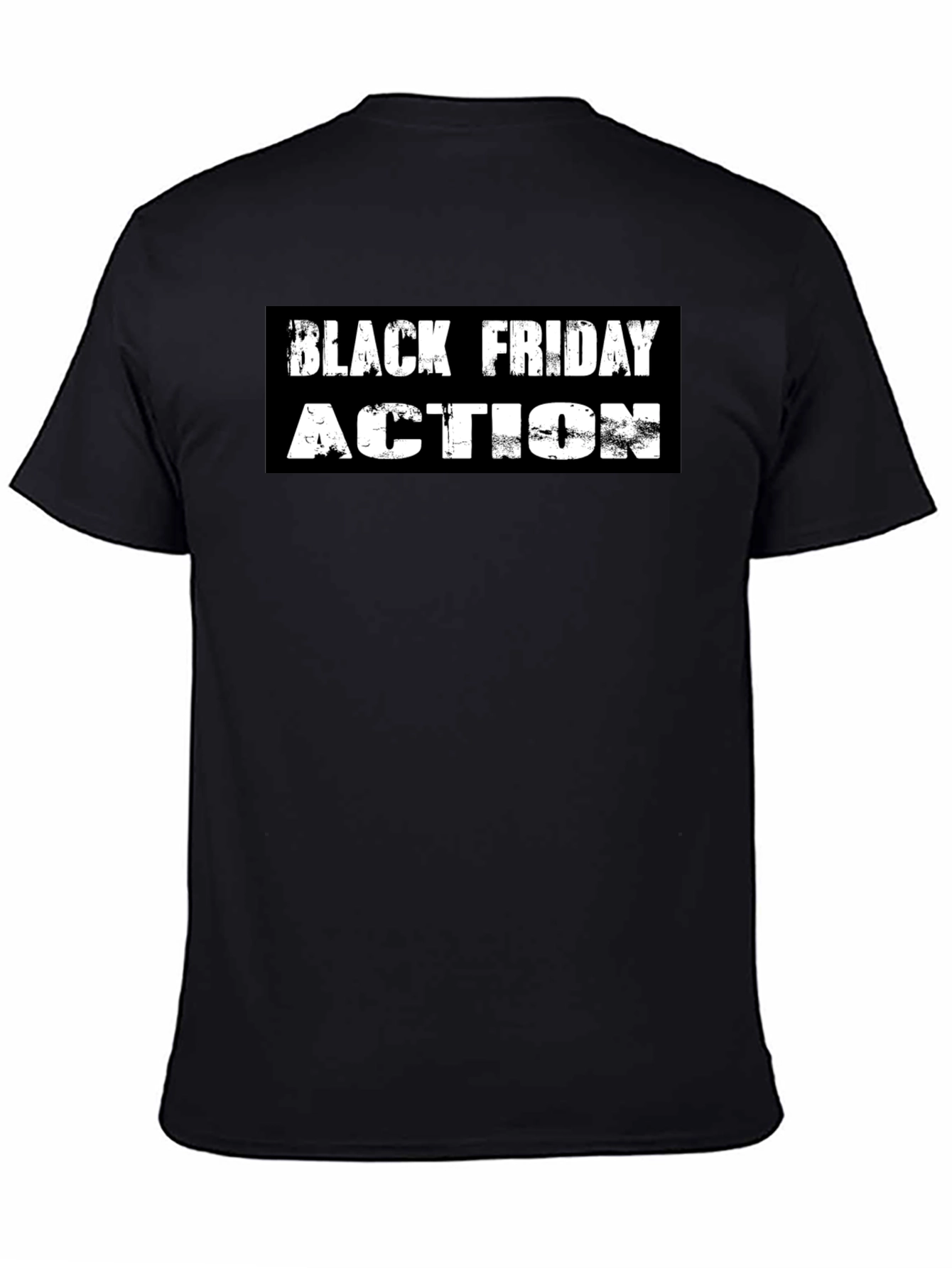 Black Friday Action Graphic Tee - Stylish Black T-Shirt