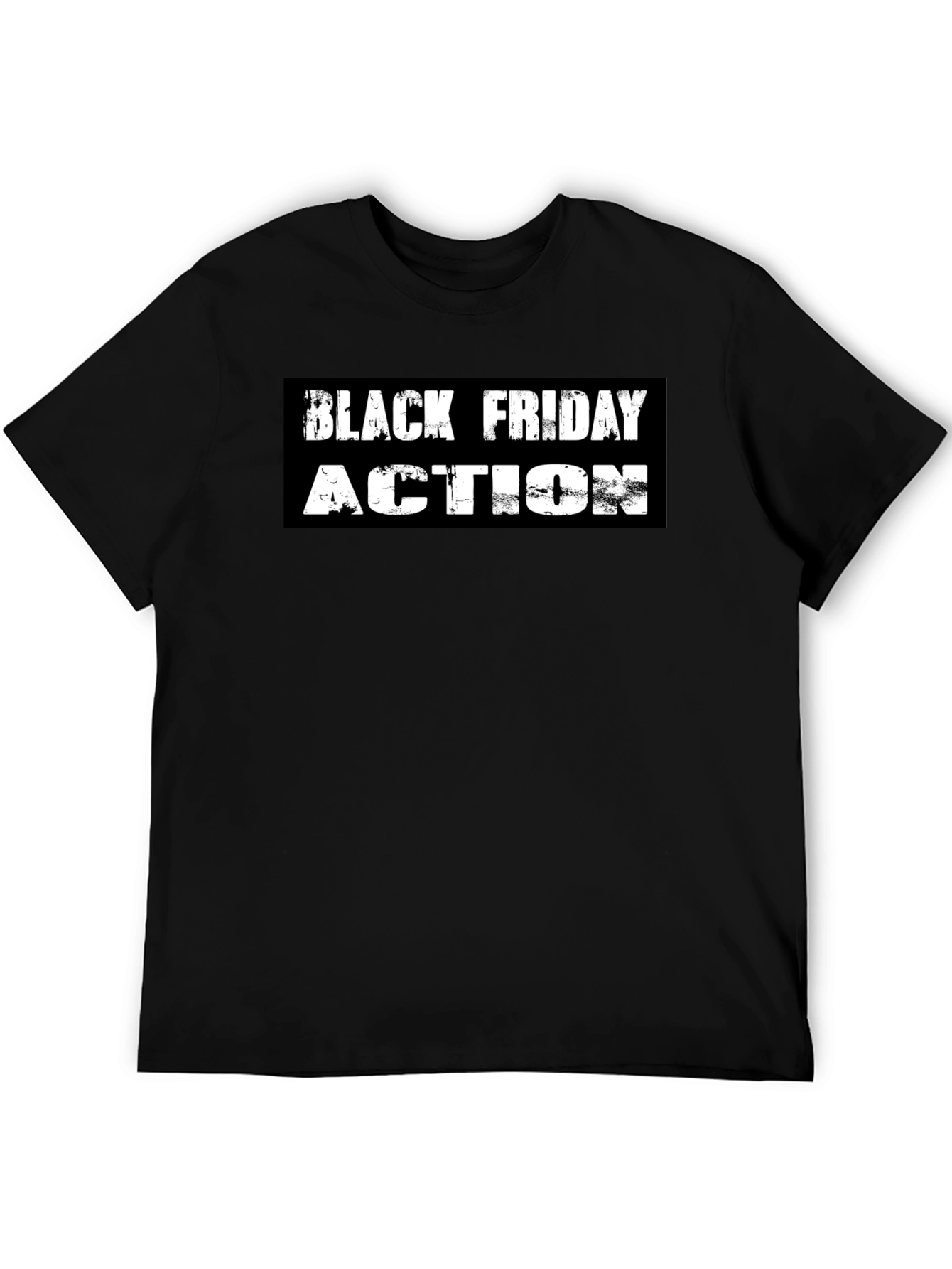 Black Friday Action Graphic Tee - Stylish Black T-Shirt