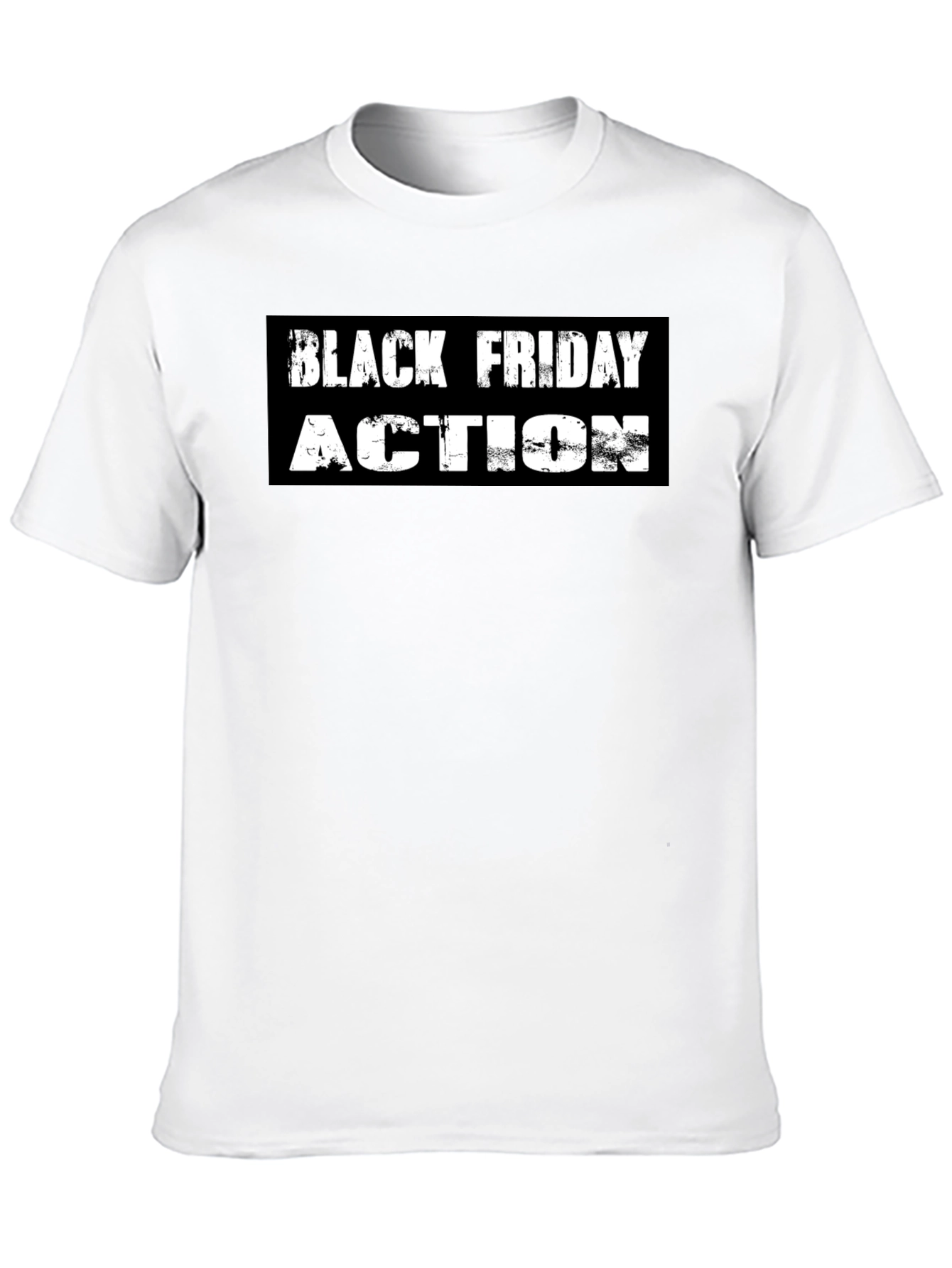 Black Friday Action Graphic Tee - Stylish Black T-Shirt