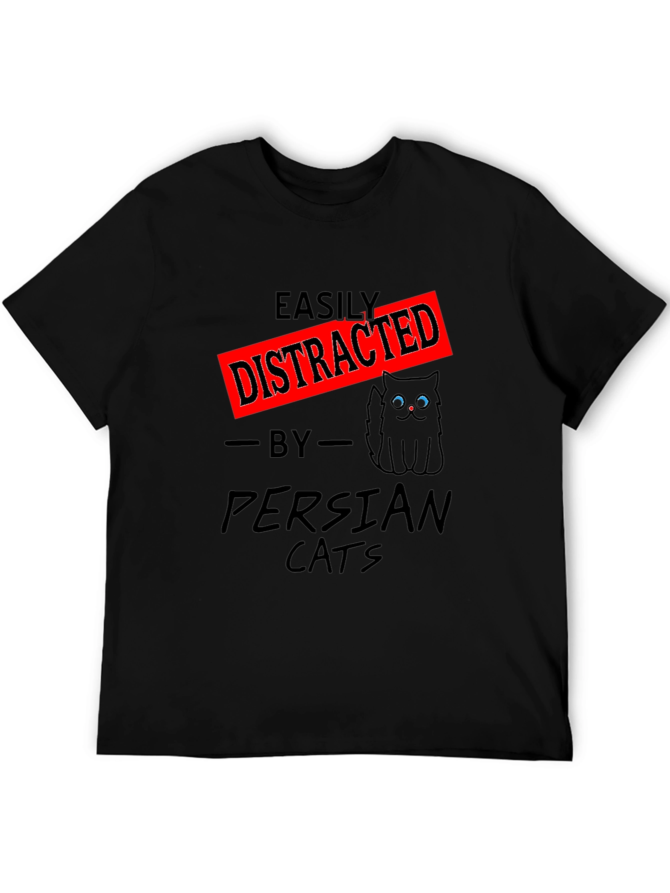 Easily Distracted by Persian Cats Graphic T-Shirt