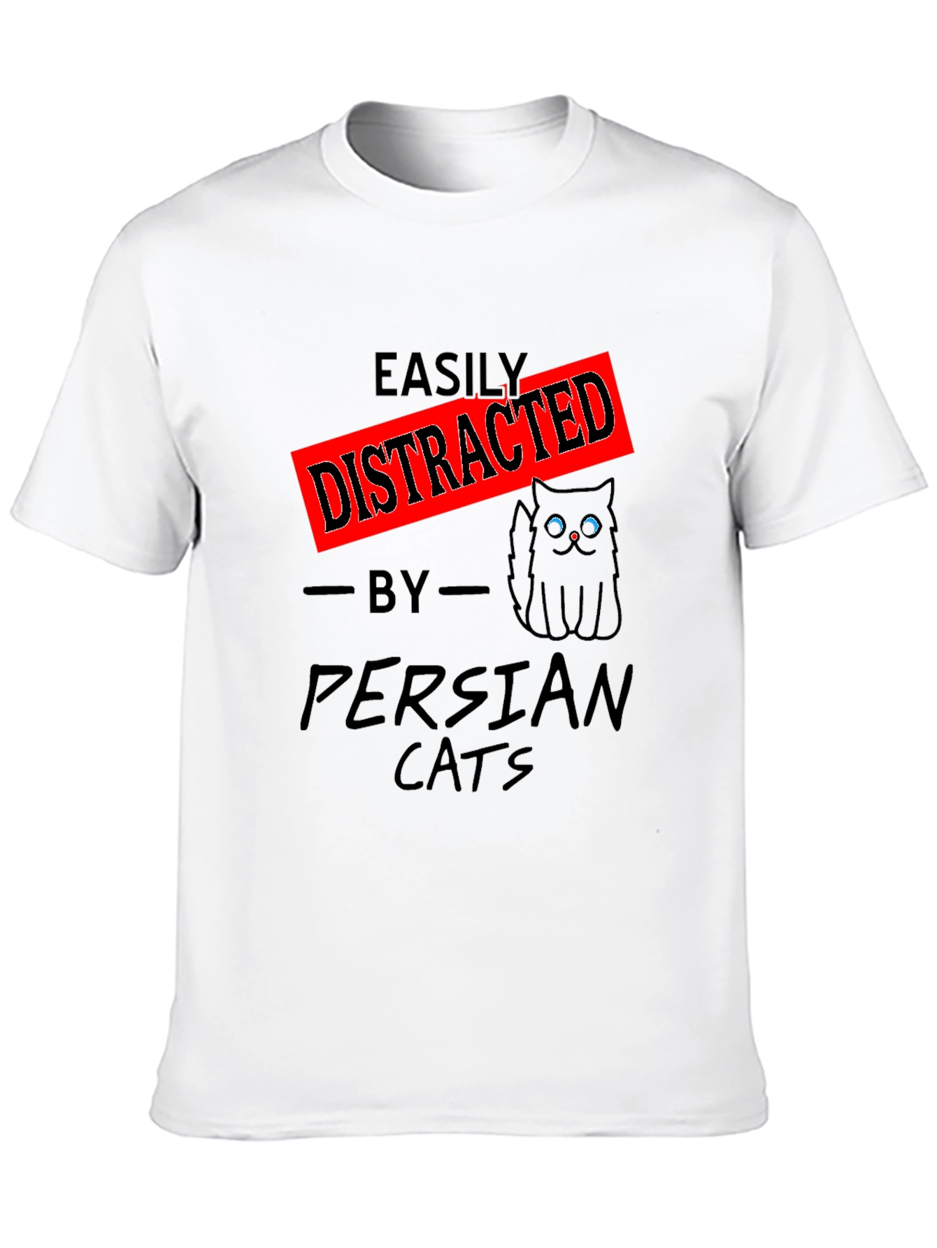 Easily Distracted by Persian Cats Graphic T-Shirt