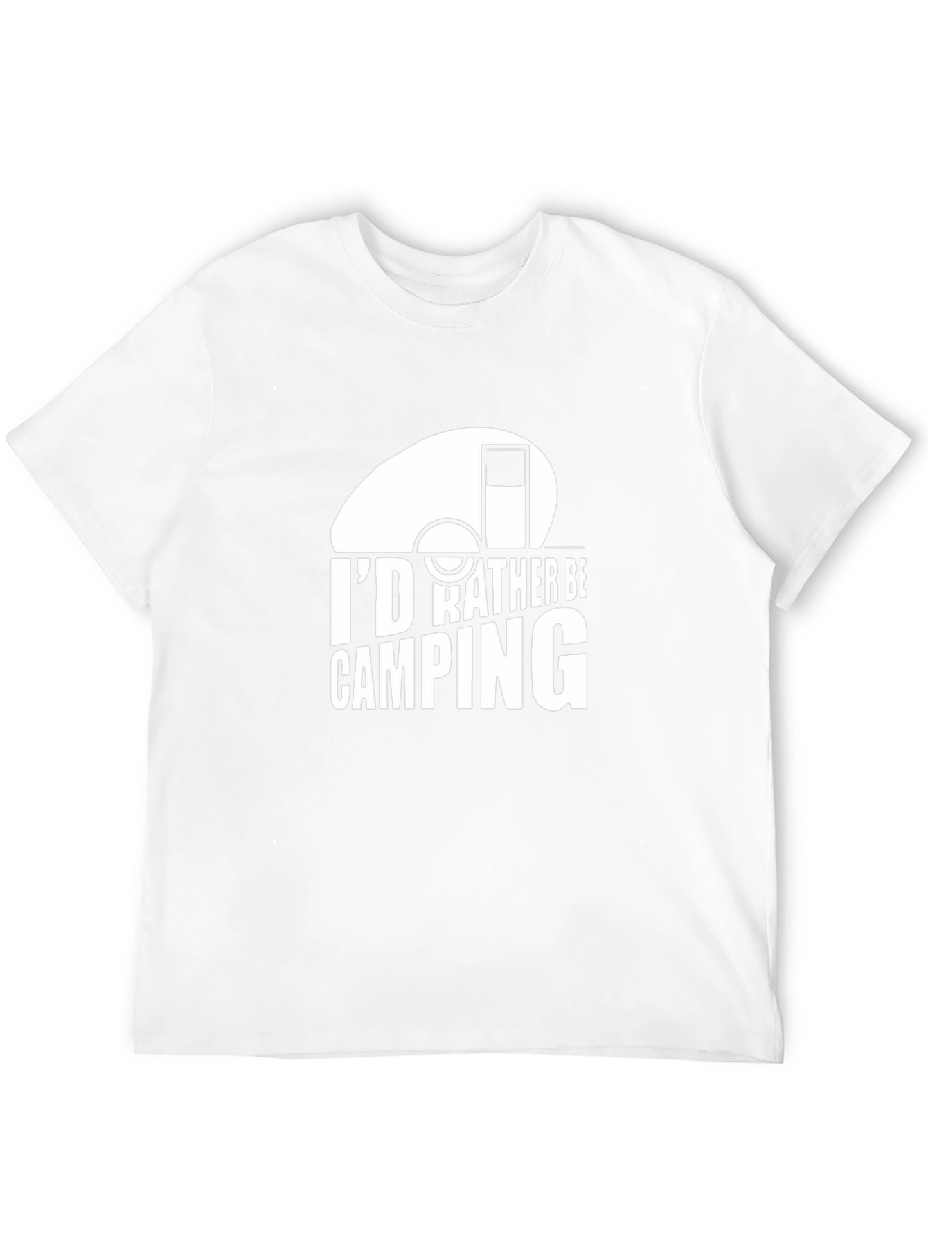 Id Rather Be Camping Black Graphic T-Shirt