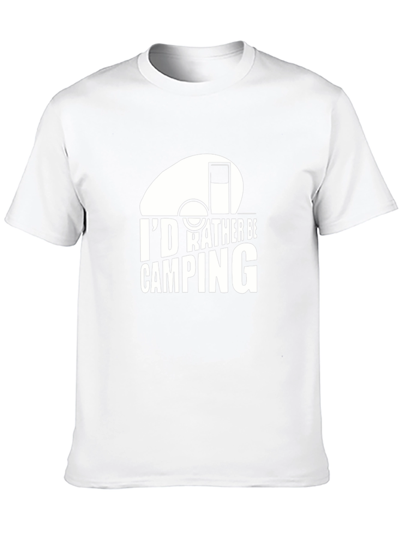 Id Rather Be Camping Black Graphic T-Shirt
