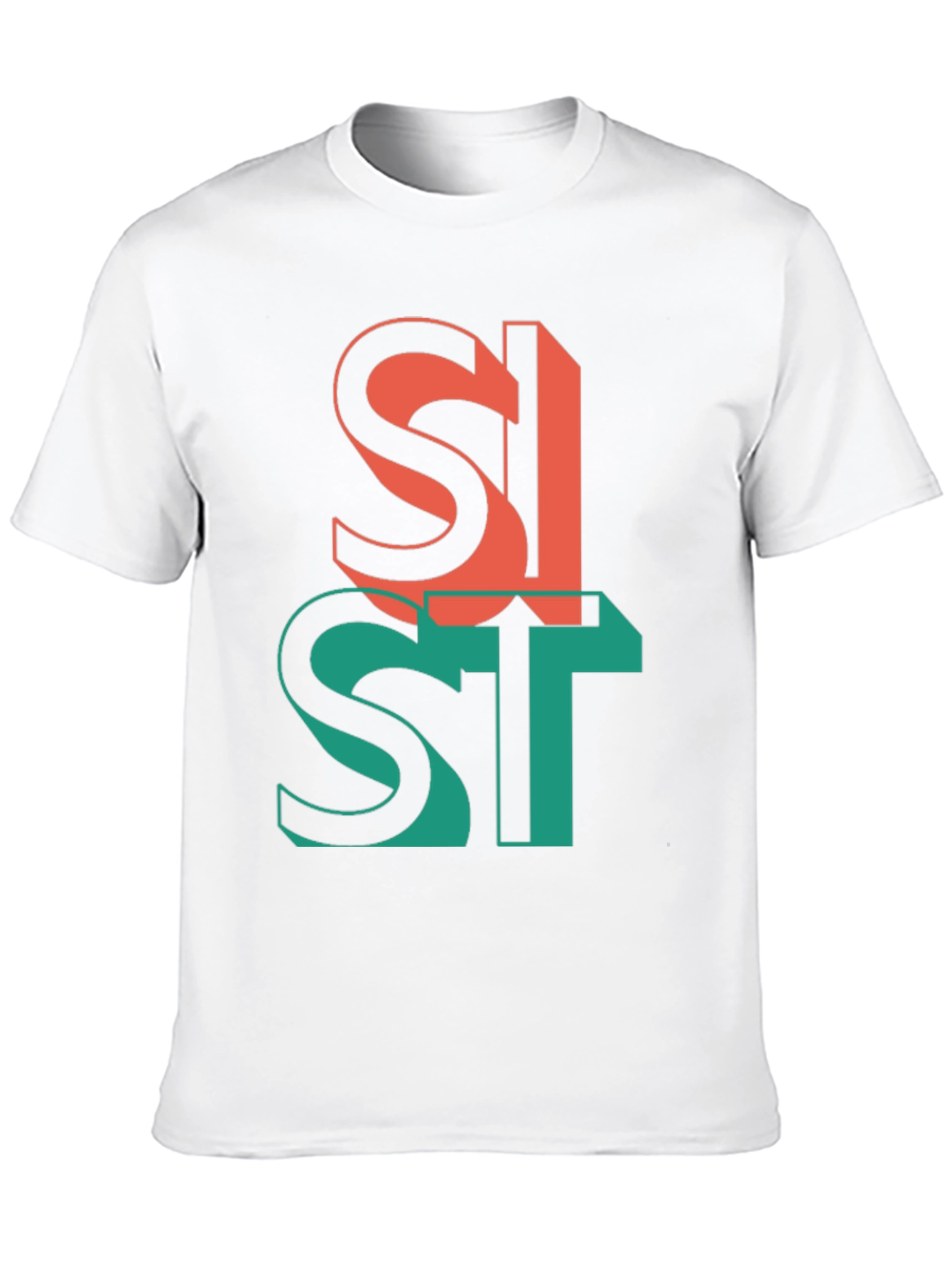 Abstract Graphic Print T-Shirt - Casual Fashion Top