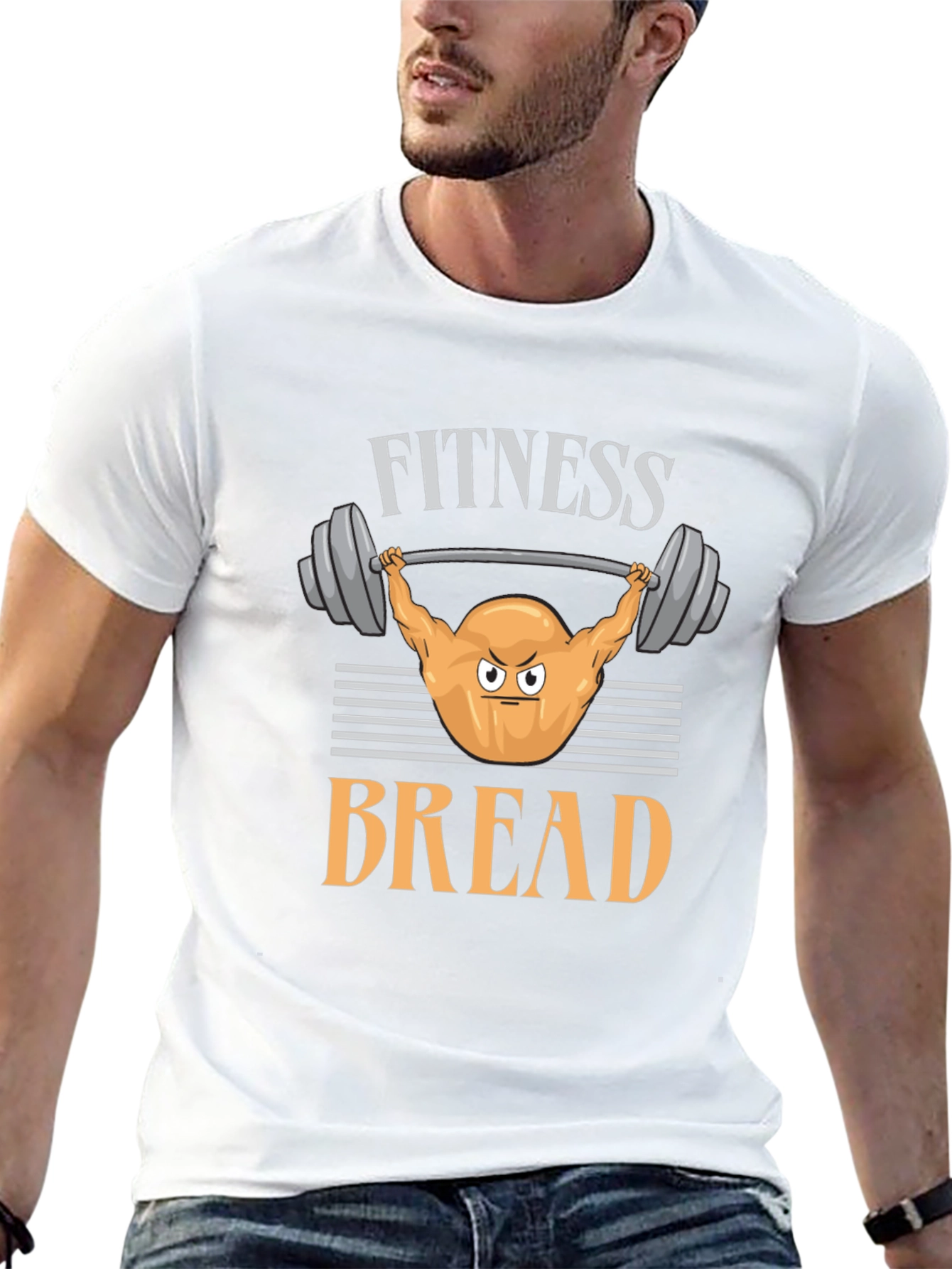 Fitness Bread Graphic Tee - Workout Humor