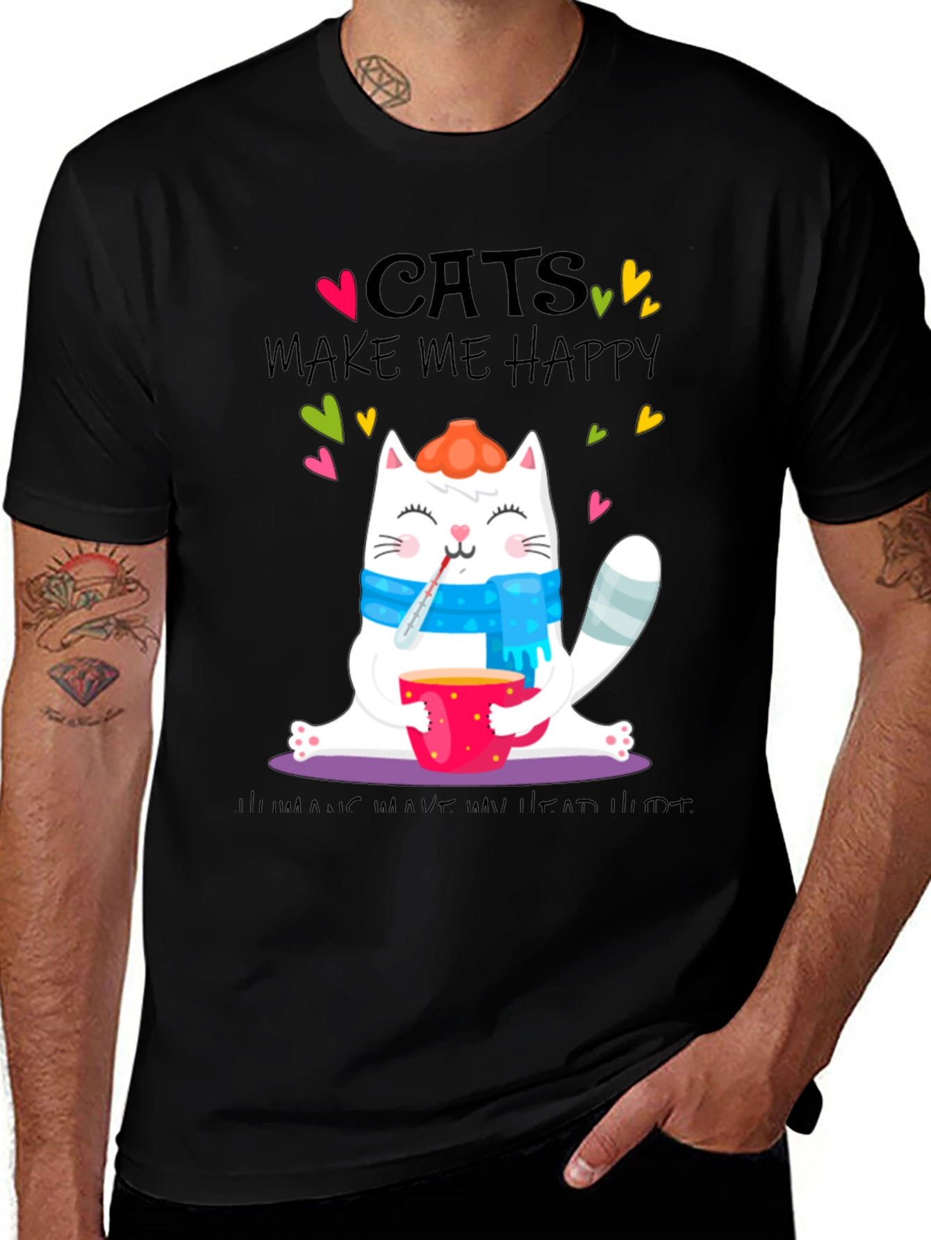 Cats Make Me Happy T-Shirt