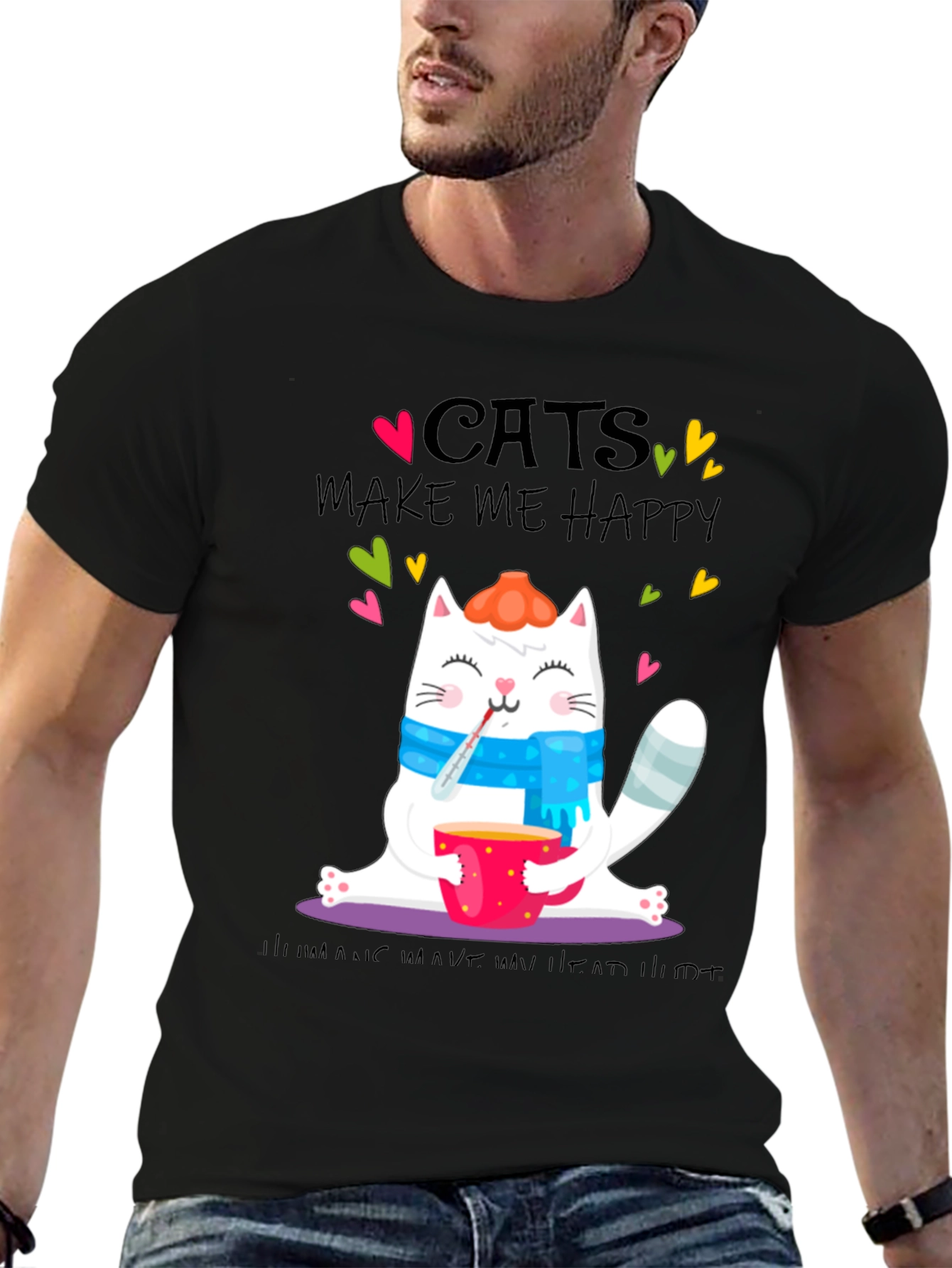 Cats Make Me Happy T-Shirt