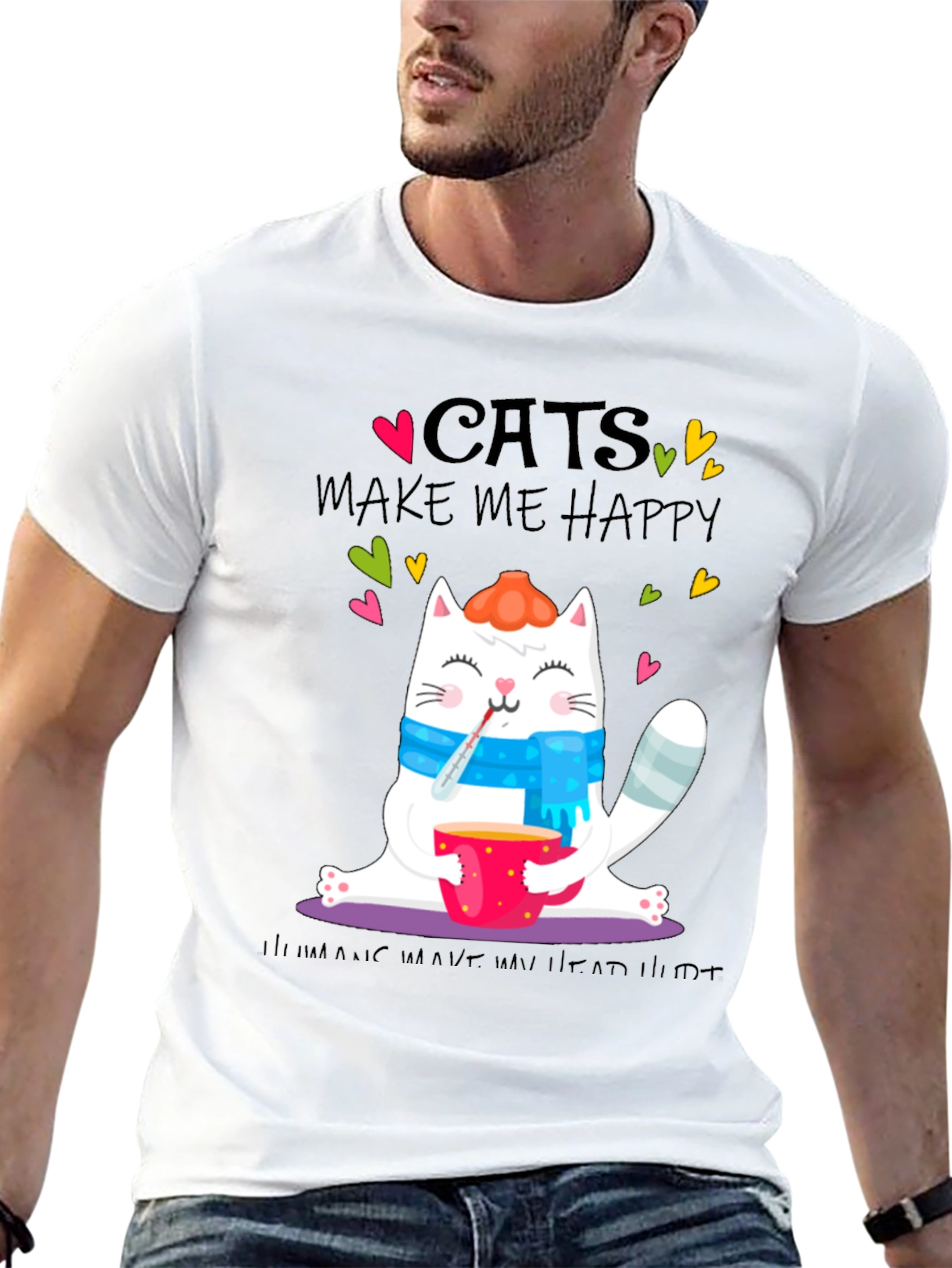 Cats Make Me Happy T-Shirt