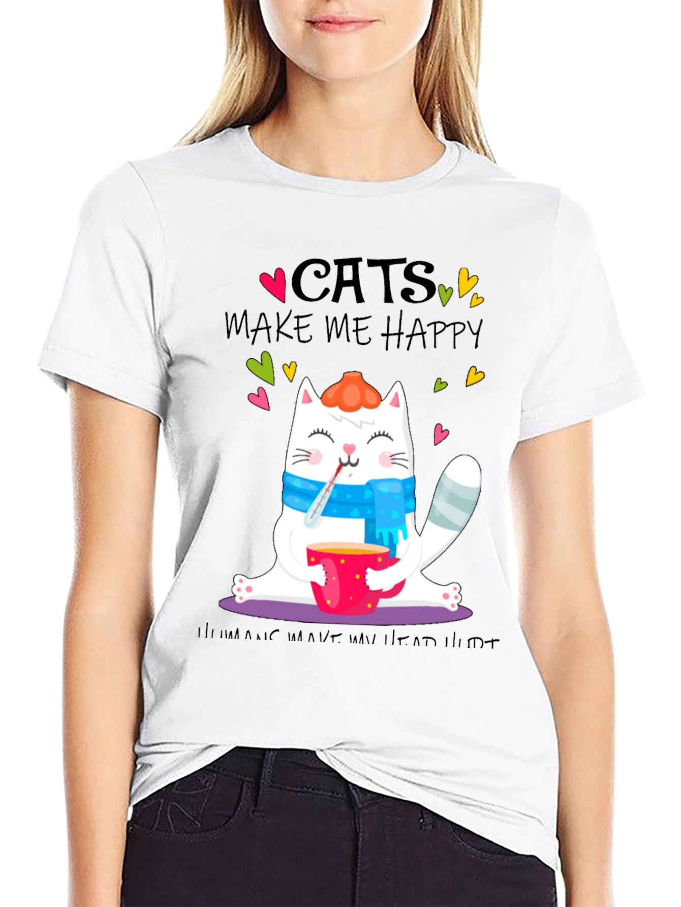 Cats Make Me Happy T-Shirt