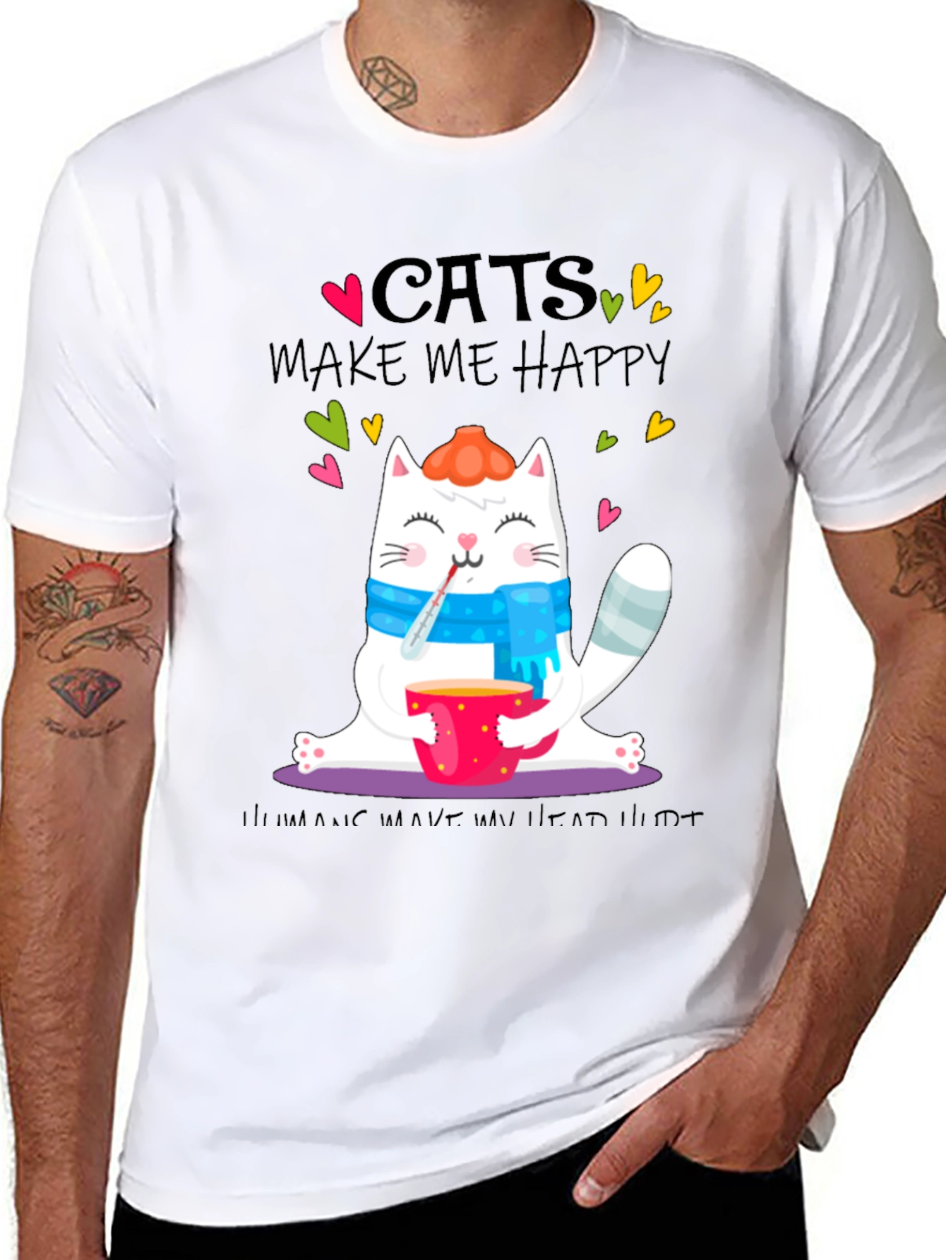 Cats Make Me Happy T-Shirt