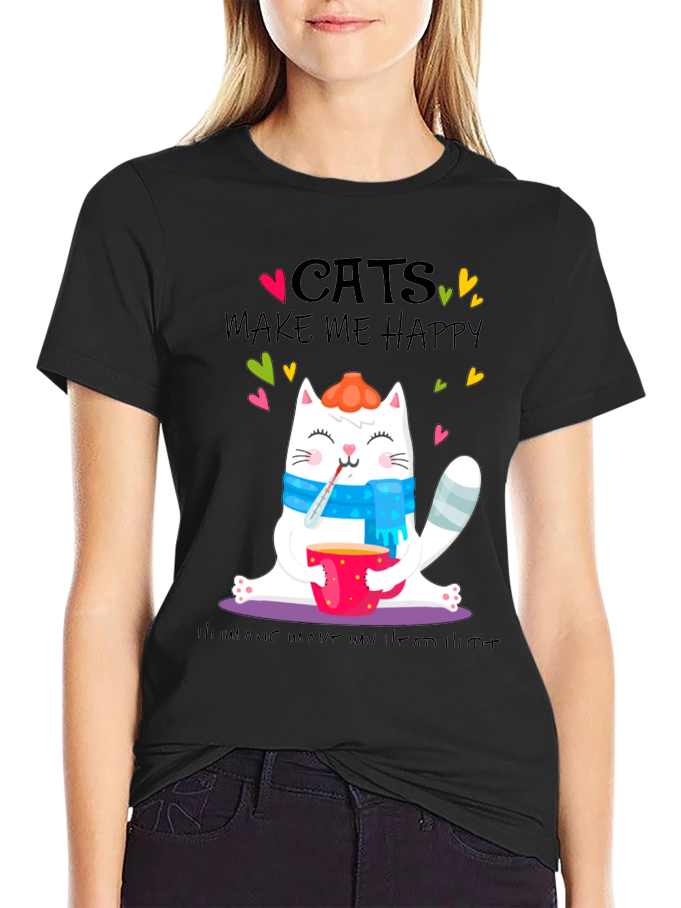 Cats Make Me Happy T-Shirt