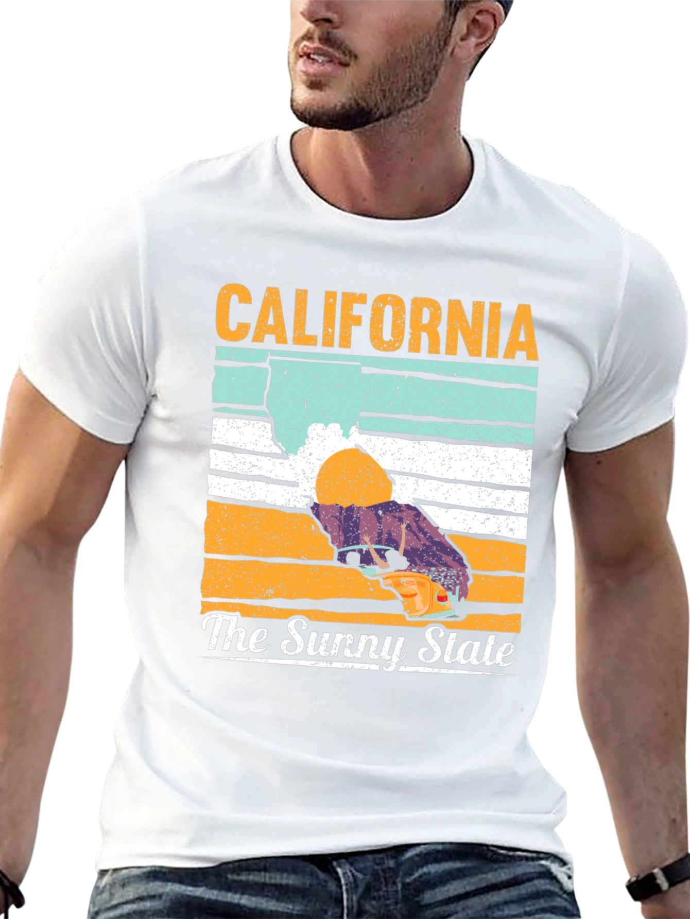 California The Sunny State Black T-Shirt