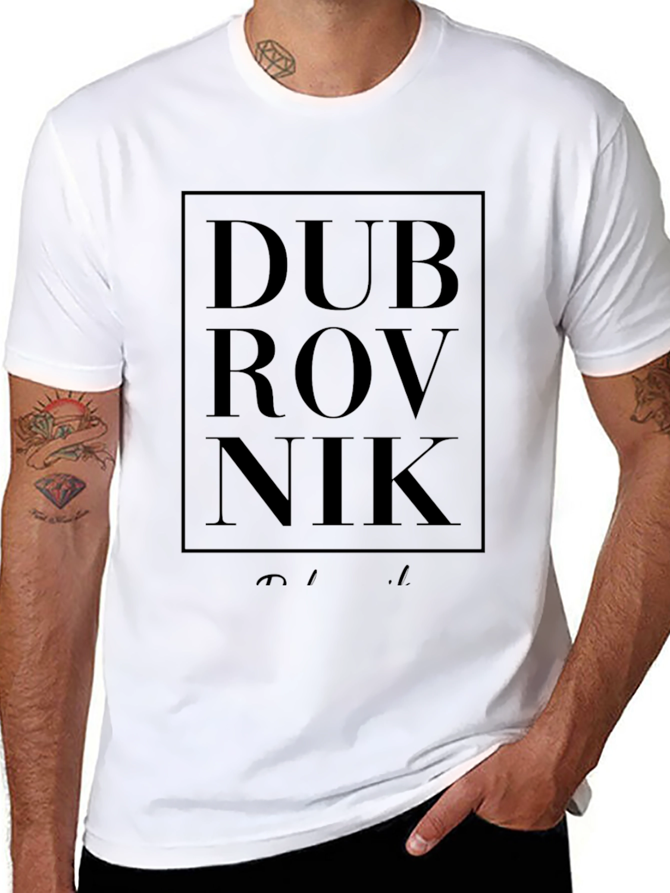 Dubrovnik Graphic Tee - Stylish Black T-Shirt