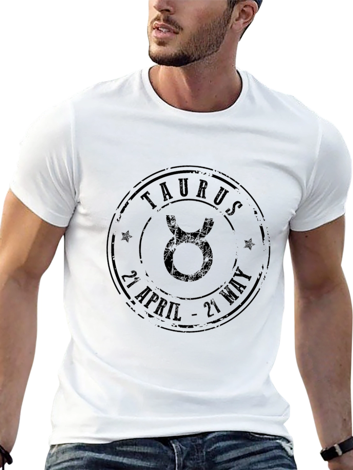 Taurus Zodiac Sign Black T-Shirt