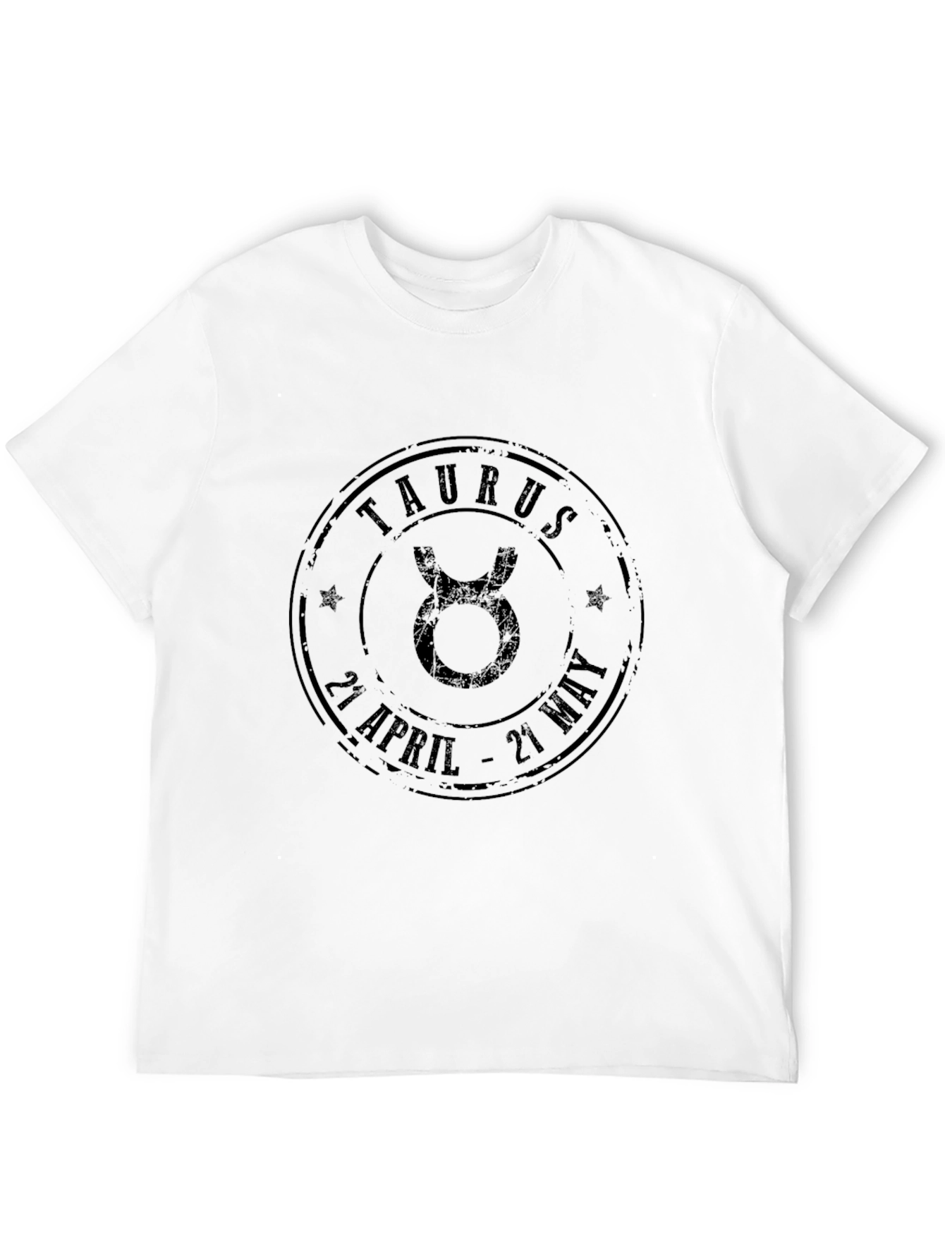 Taurus Zodiac Sign Black T-Shirt