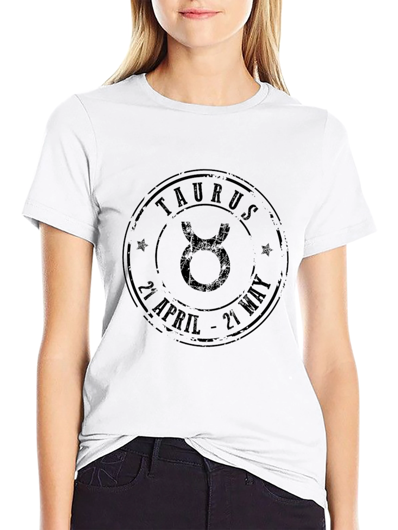 Taurus Zodiac Sign Black T-Shirt