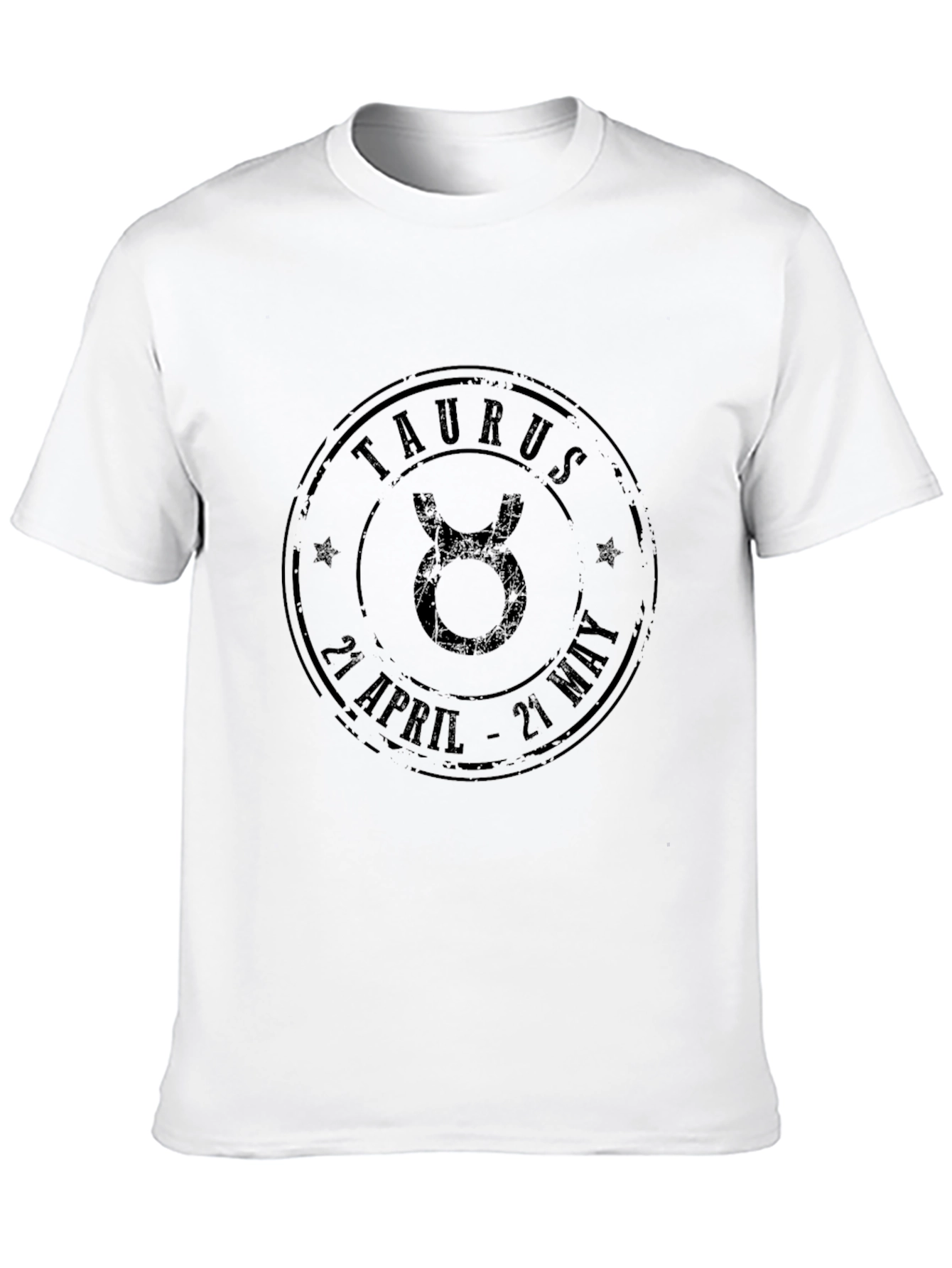 Taurus Zodiac Sign Black T-Shirt