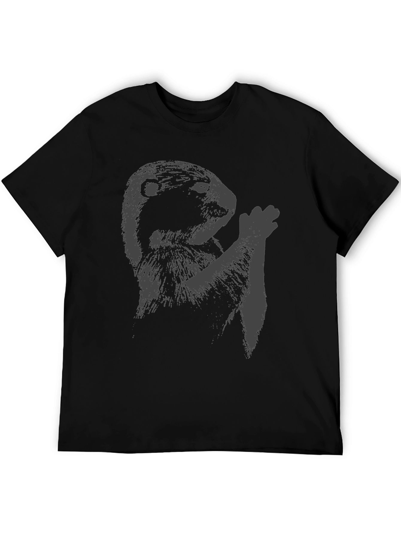 Groundhog Graphic Tee - Mens Black Crew Neck