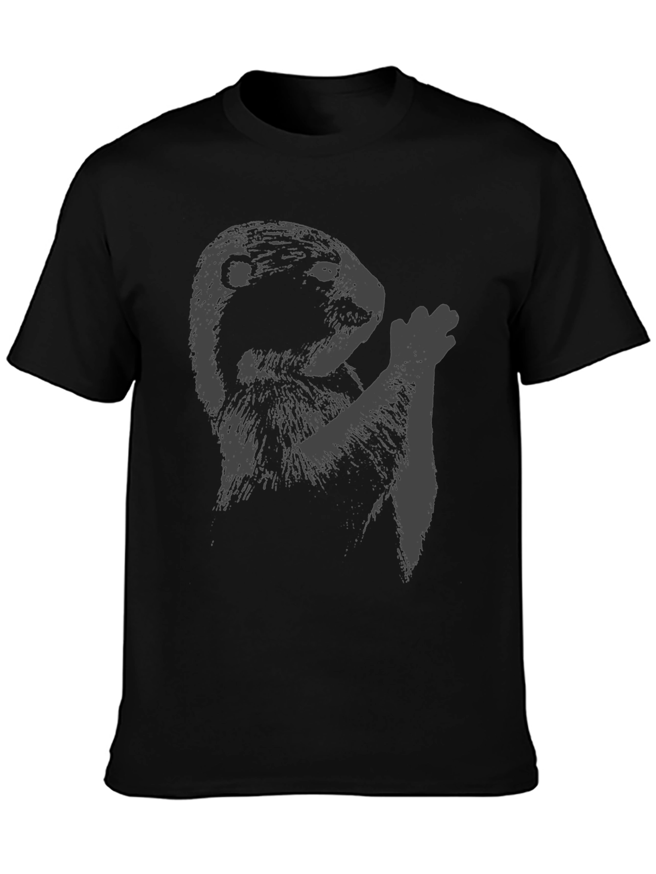 Groundhog Graphic Tee - Mens Black Crew Neck