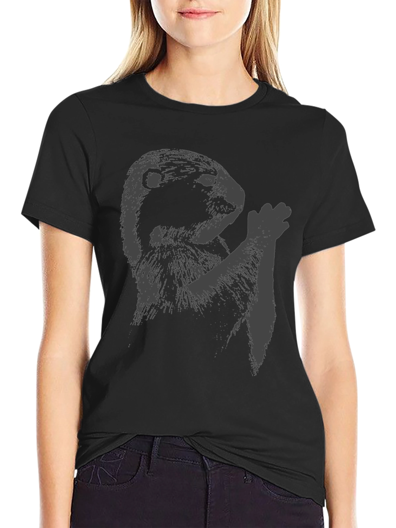 Groundhog Graphic Tee - Mens Black Crew Neck