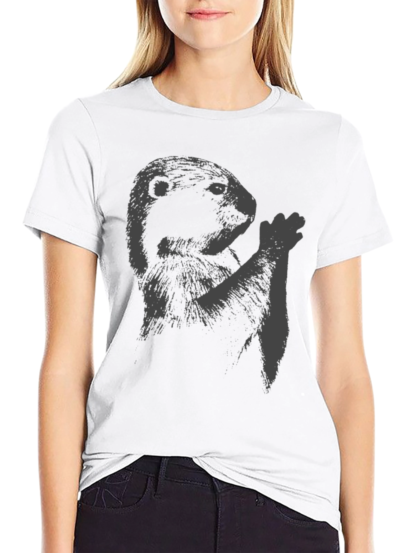 Groundhog Graphic Tee - Mens Black Crew Neck