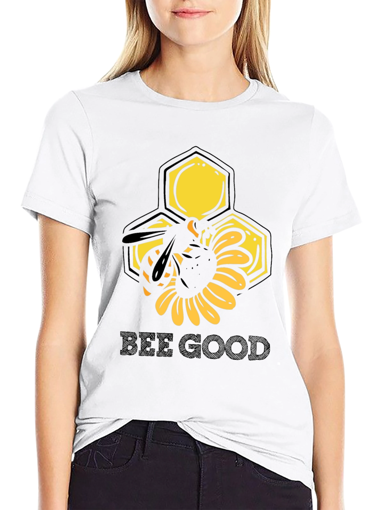 Bee Good Graphic Tee - Black Cotton T-Shirt