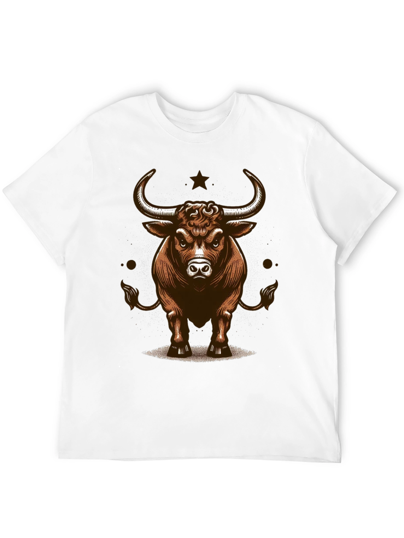 Bull Graphic Tee - Fierce Animal Print Shirt