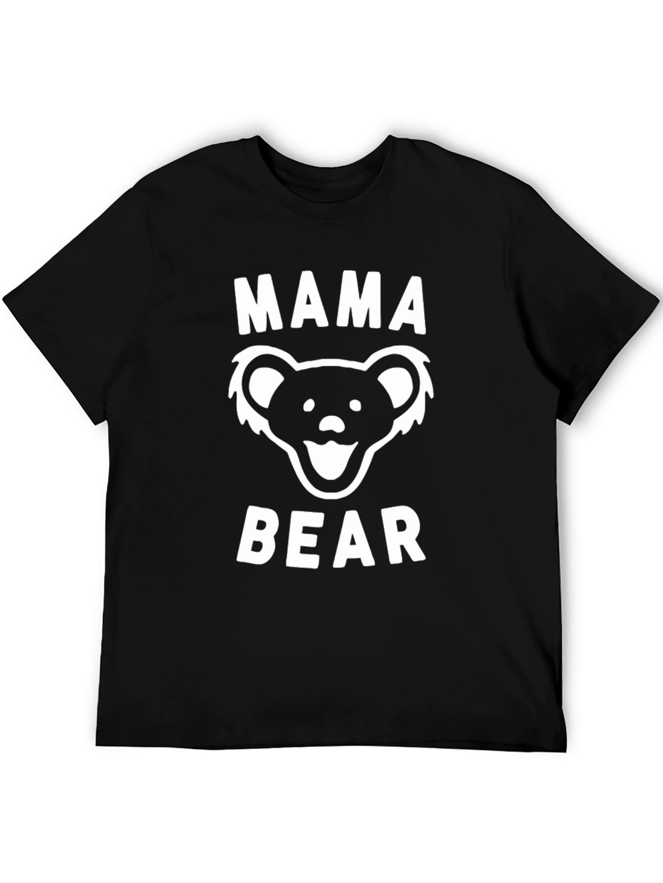 Mama Bear Graphic T-Shirt - Black Cotton Tee