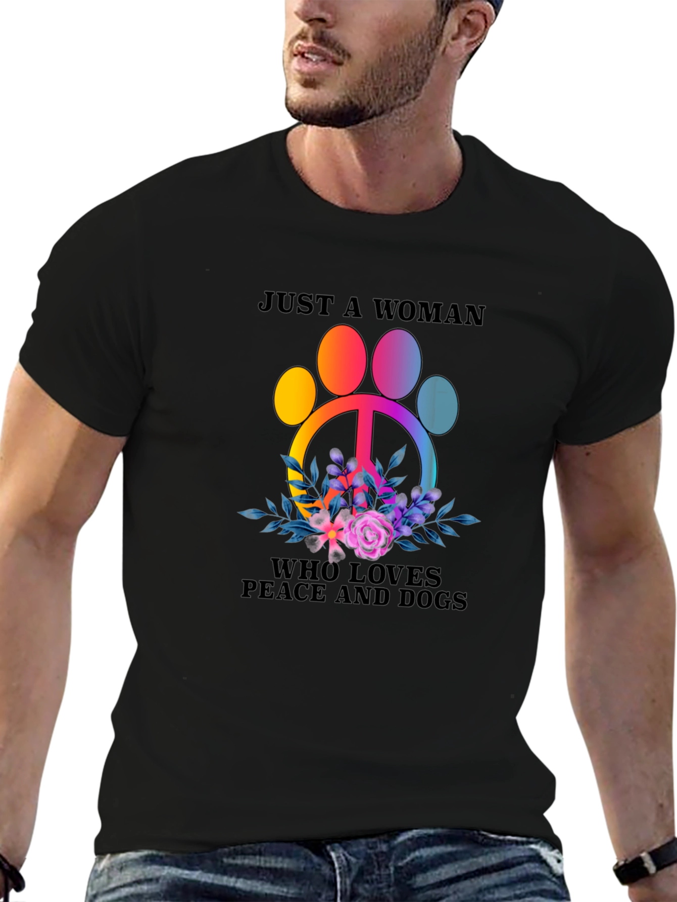 Peace Love Dogs T-Shirt - Womens Graphic Tee