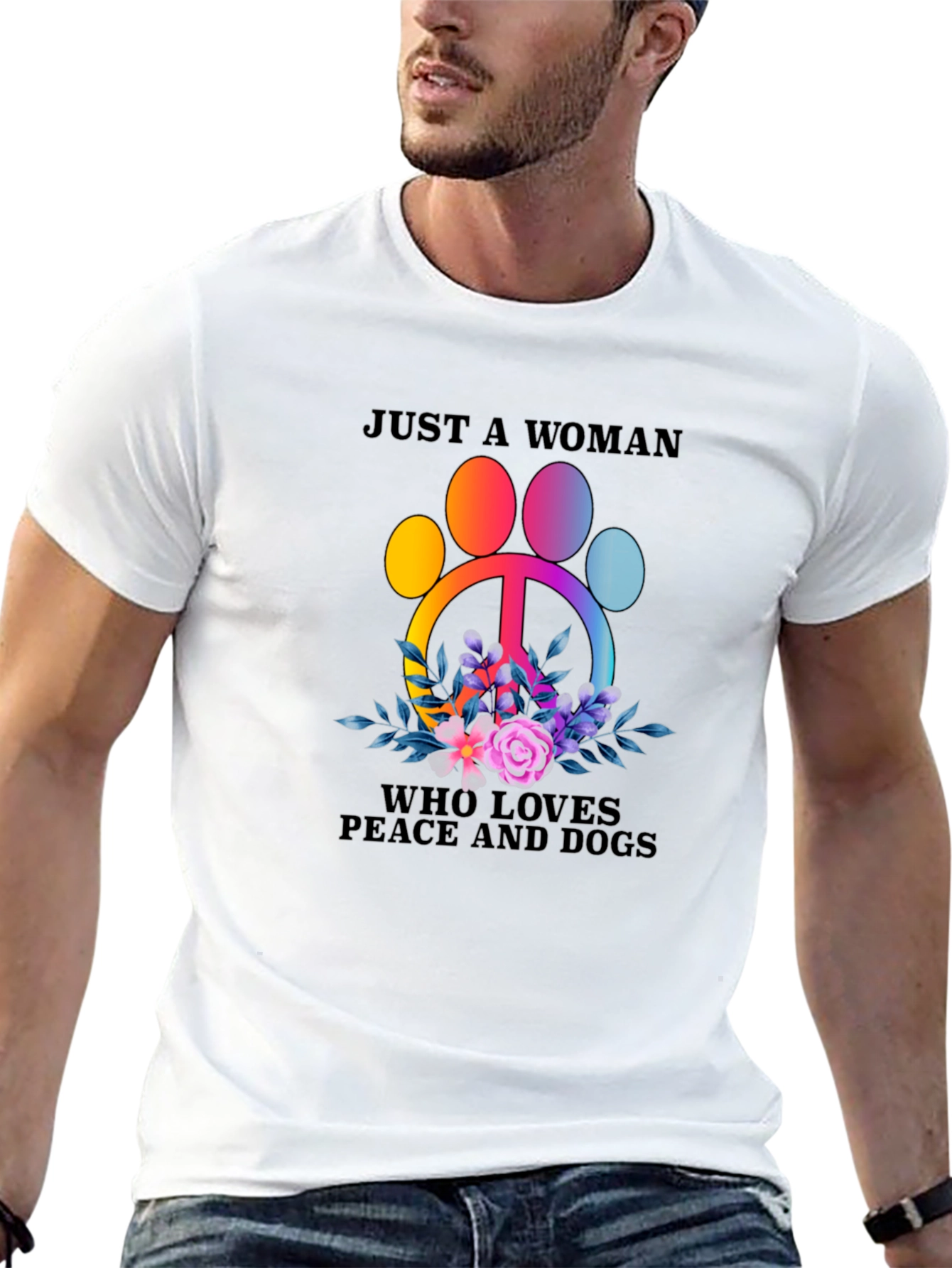 Peace Love Dogs T-Shirt - Womens Graphic Tee