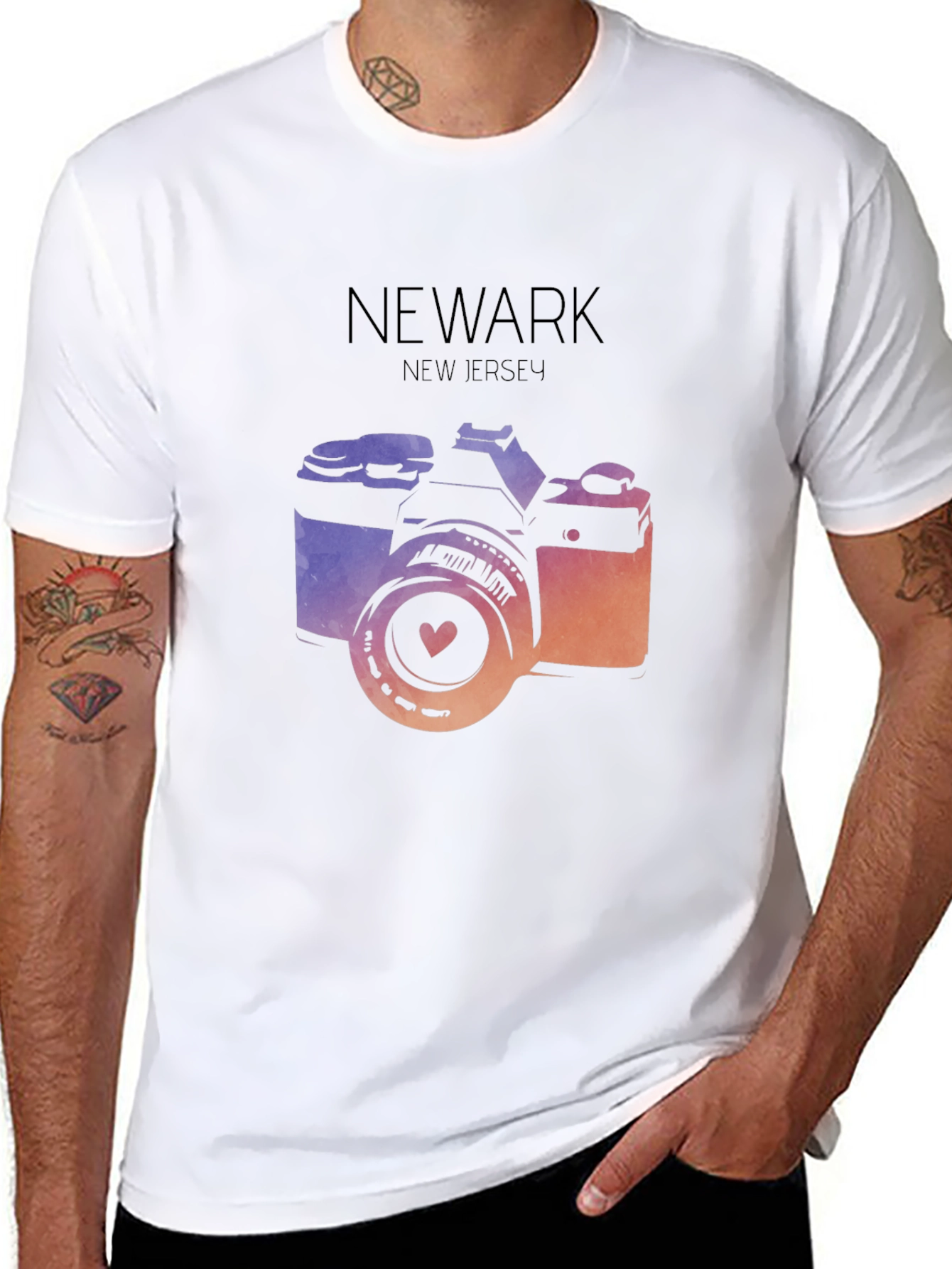 Newark New Jersey Camera Graphic T-Shirt
