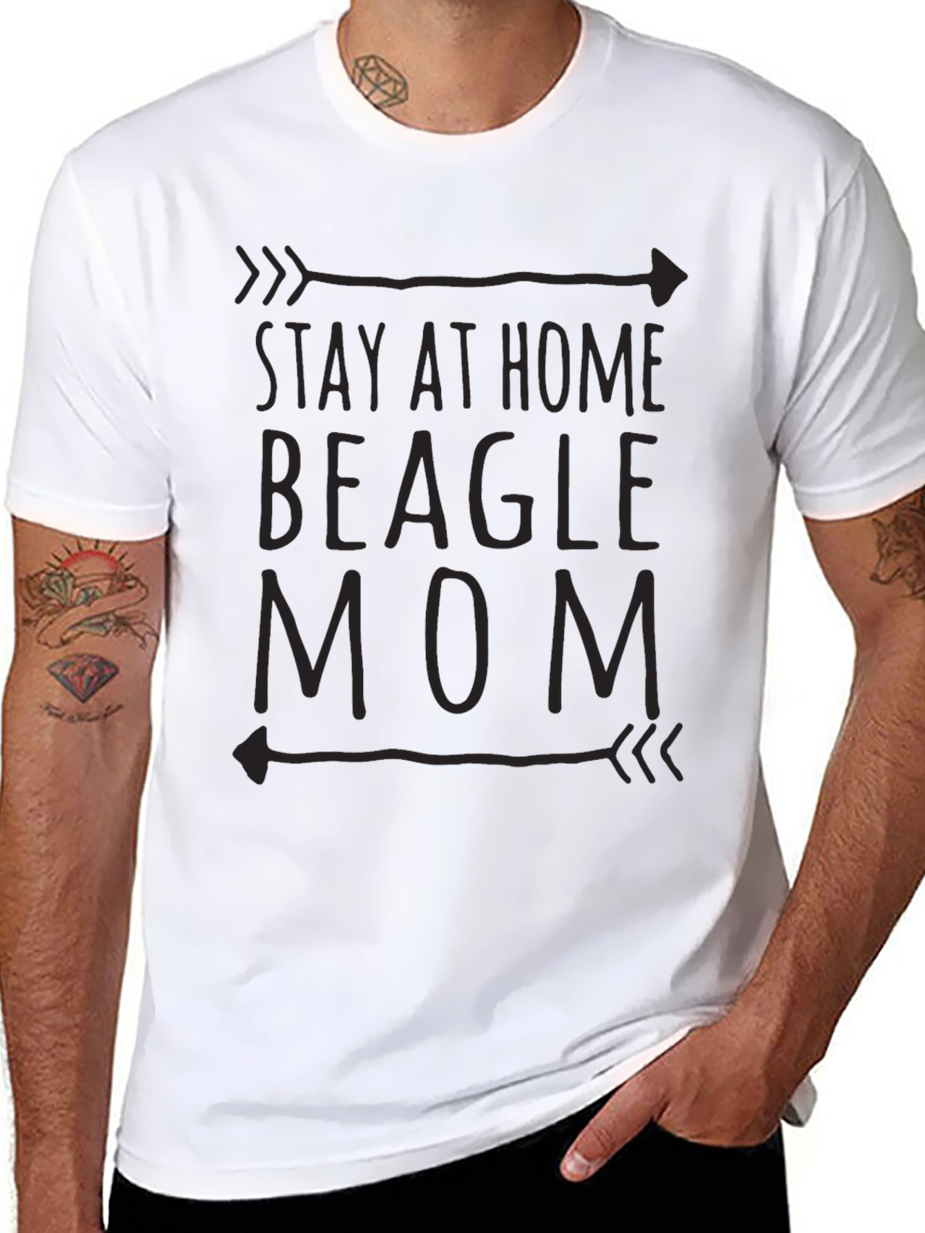 Stay at Home Beagle Mom Graphic T-Shirt