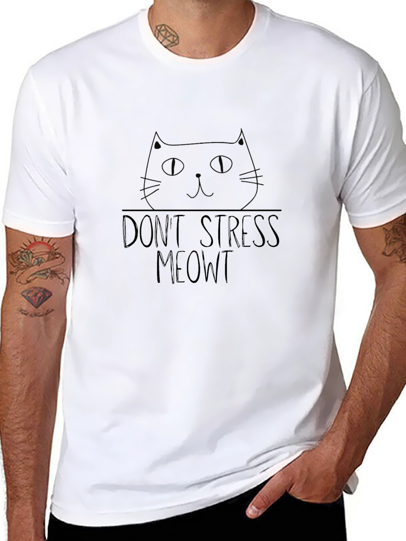 Dont Stress Meowt Black Cat T-Shirt