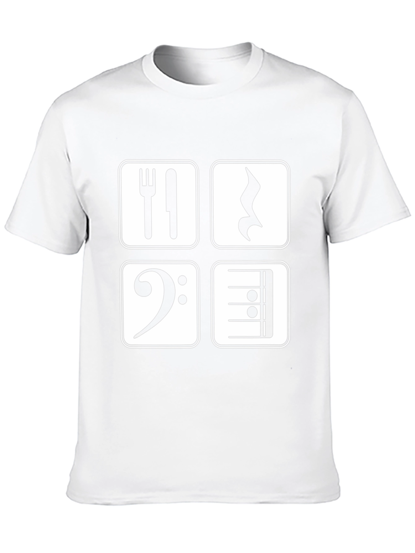 Music Lovers Apparel: Eat Sleep Music Repeat Black T-Shirt