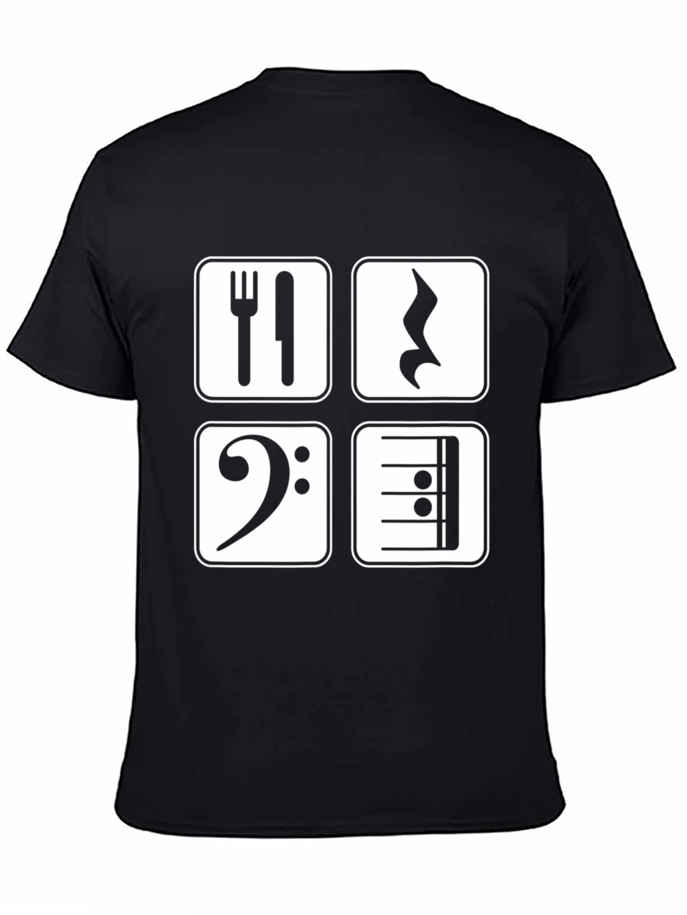 Music Lovers Apparel: Eat Sleep Music Repeat Black T-Shirt