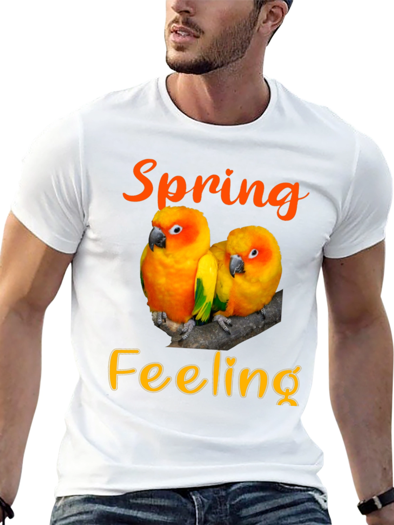 Spring Feeling T-Shirt - Parrot Design