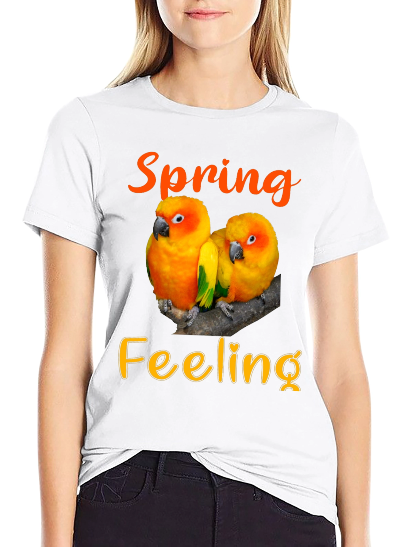 Spring Feeling T-Shirt - Parrot Design