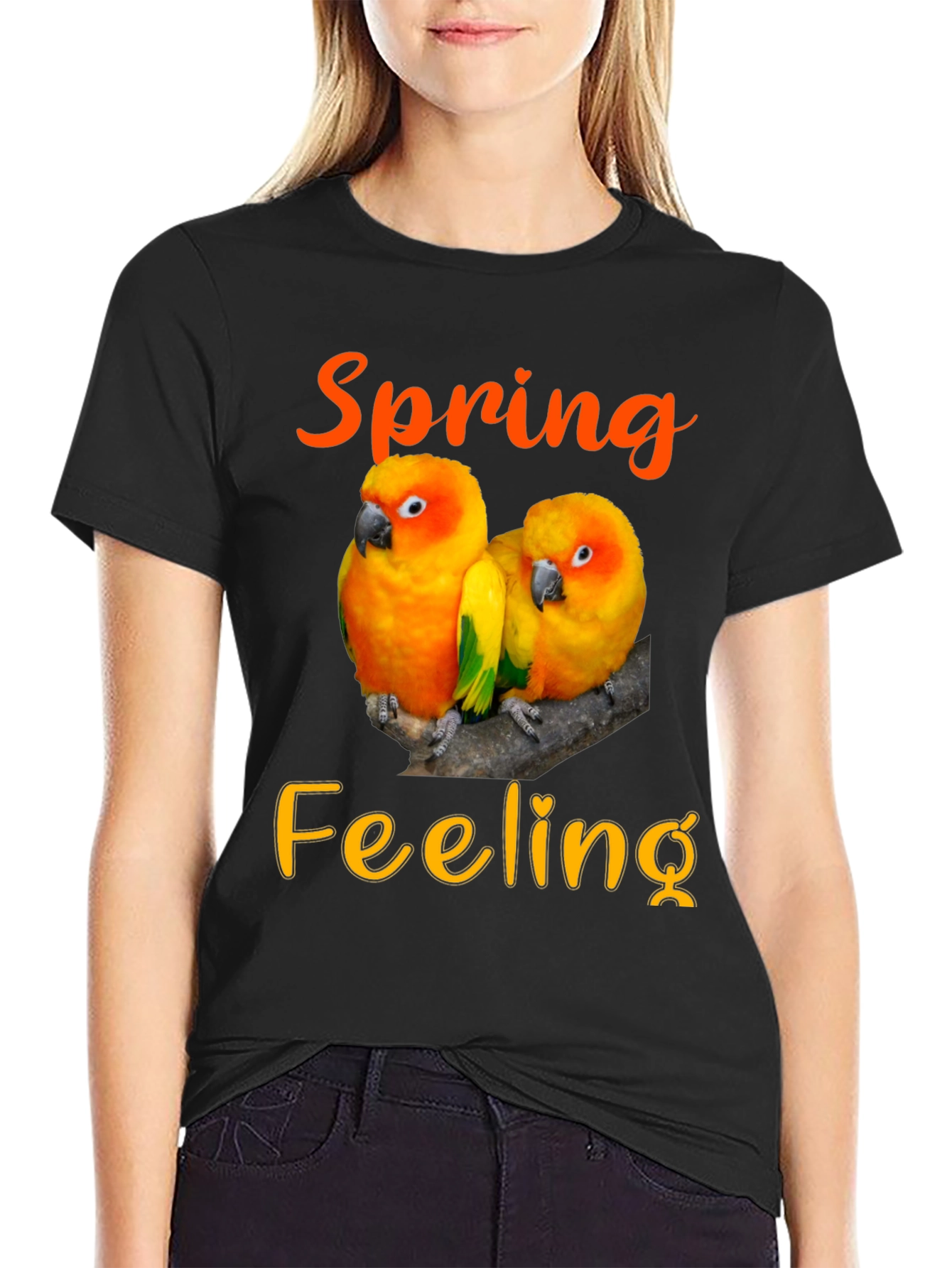 Spring Feeling T-Shirt - Parrot Design