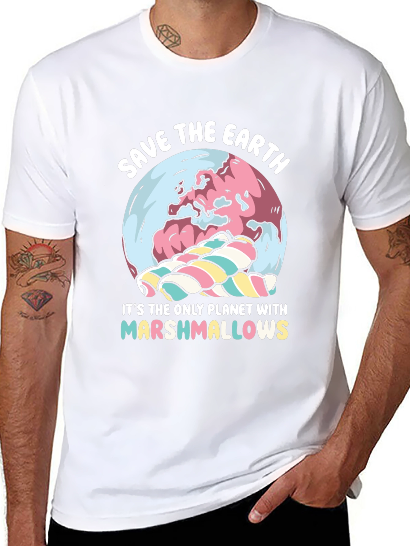 Save the Earth Marshmallow T-Shirt