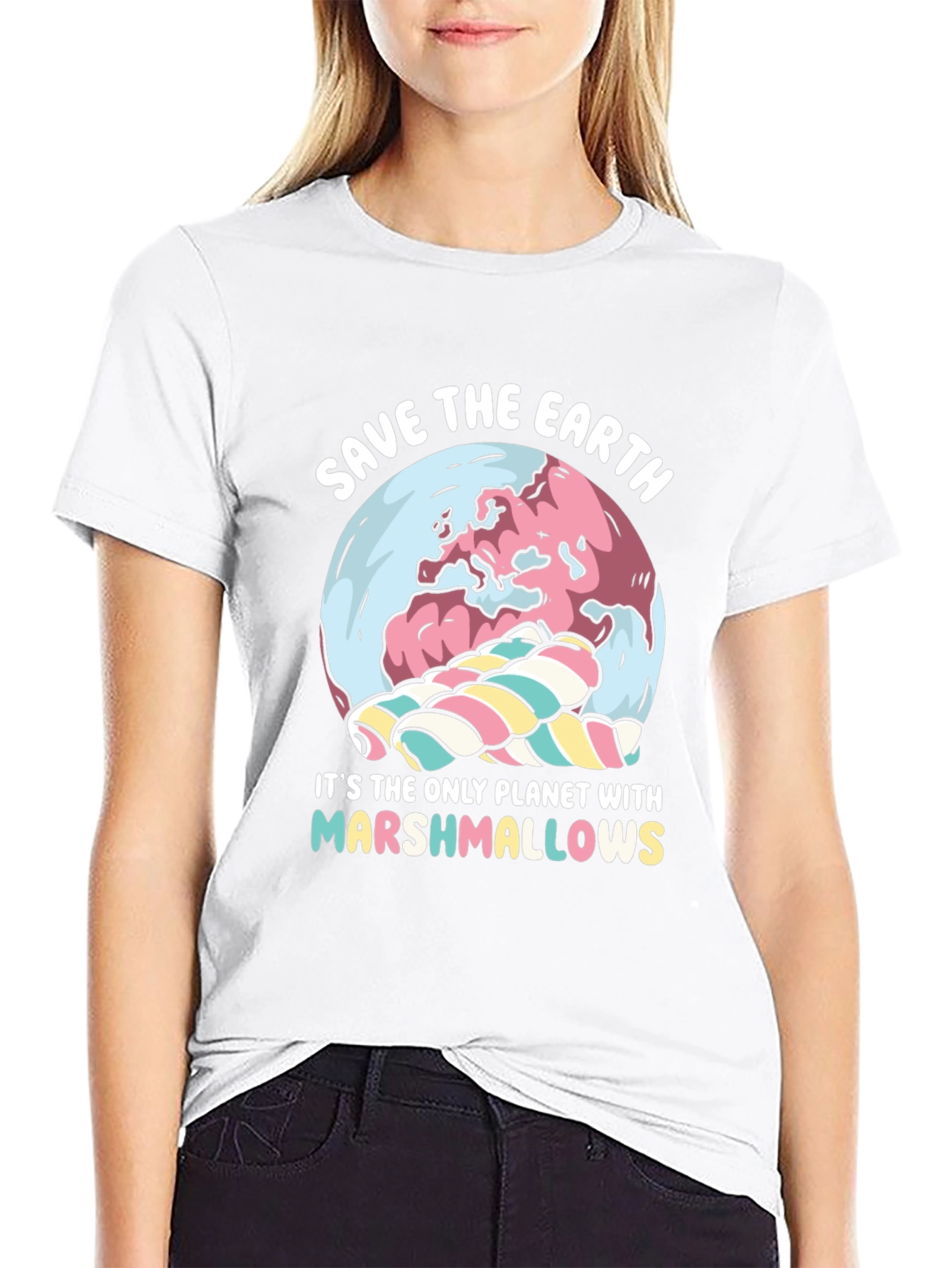 Save the Earth Marshmallow T-Shirt