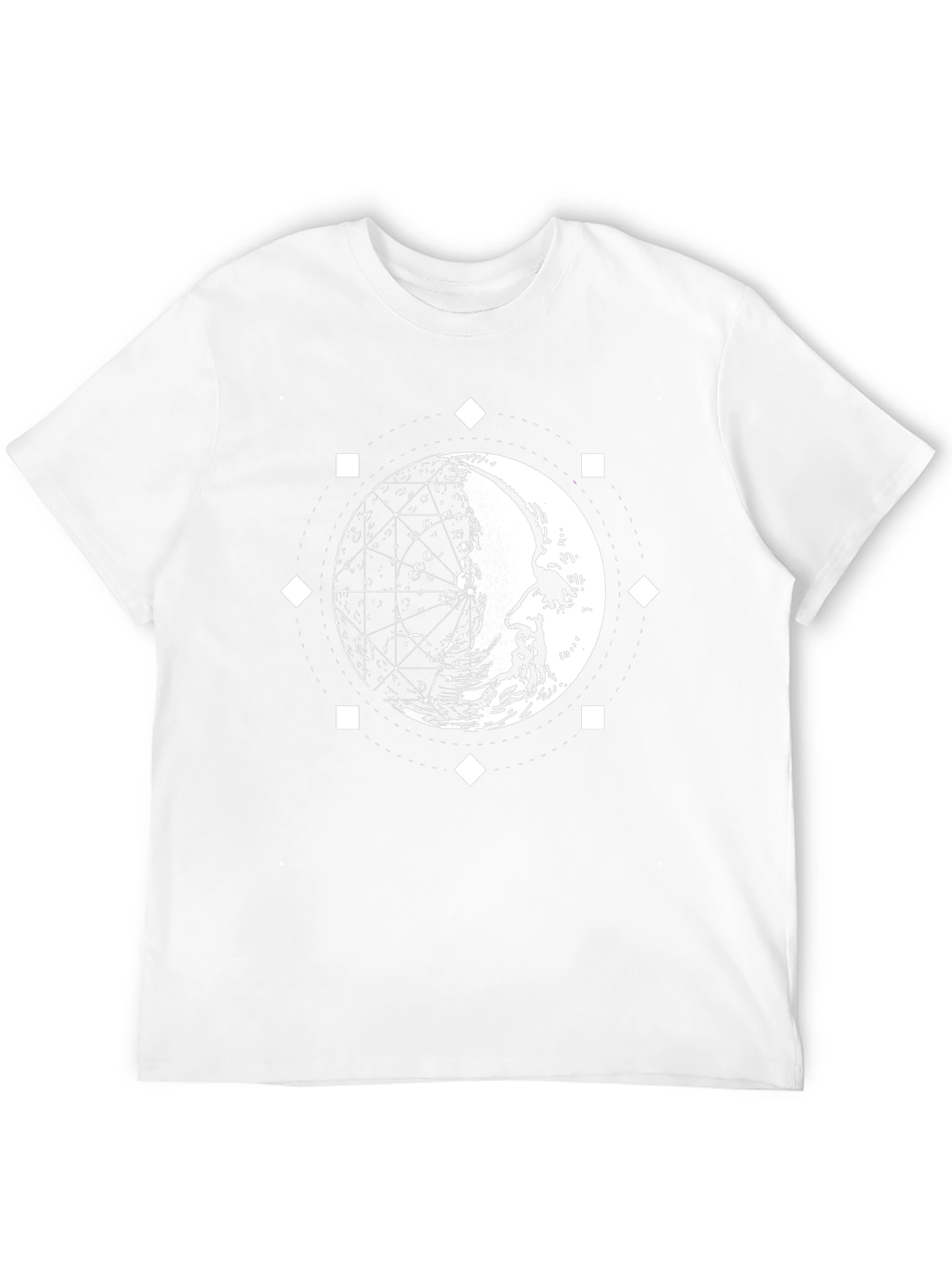 Mystic Moon Face Graphic Print Tee