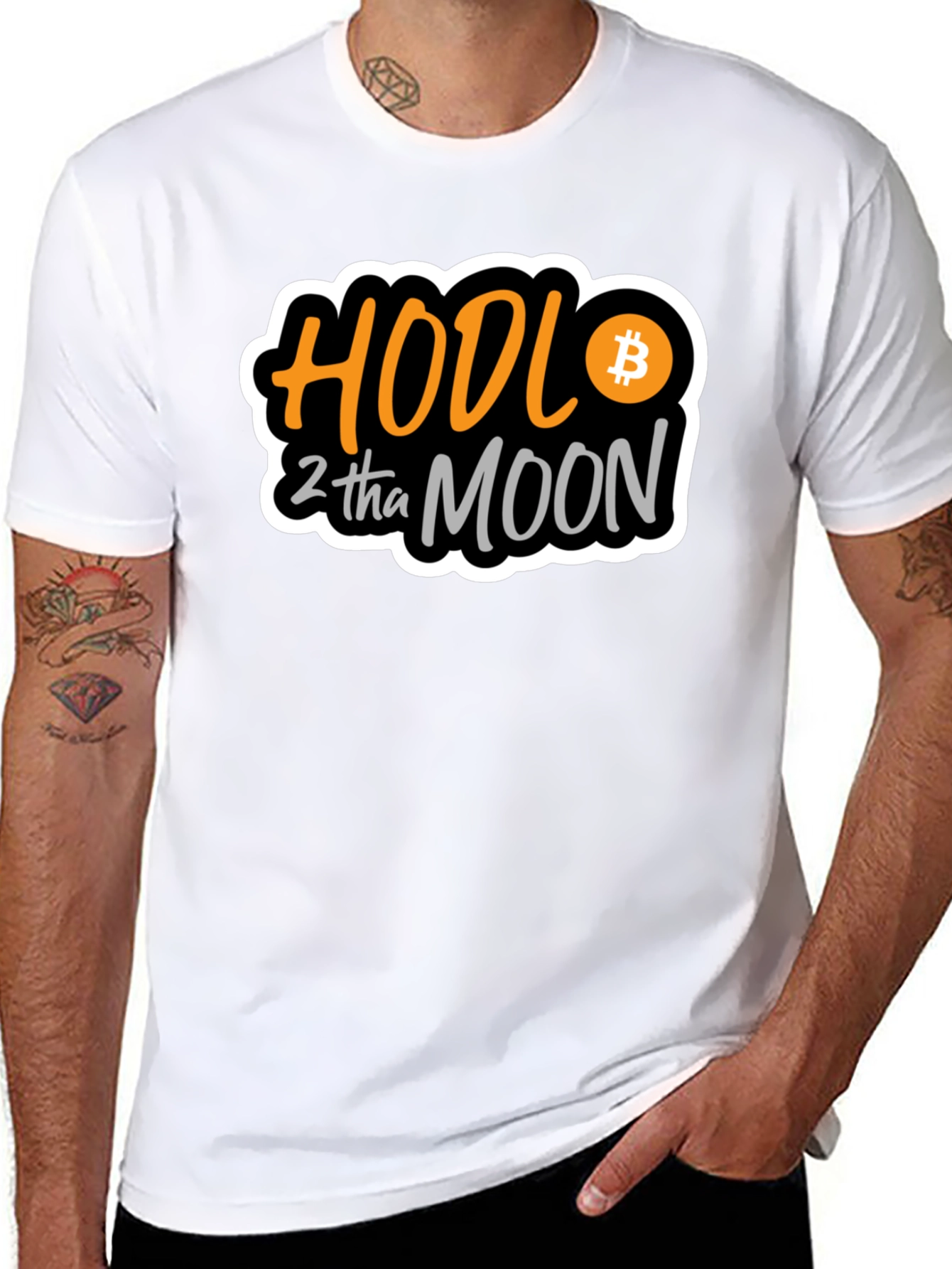 HODL to the Moon Bitcoin Crypto T-Shirt