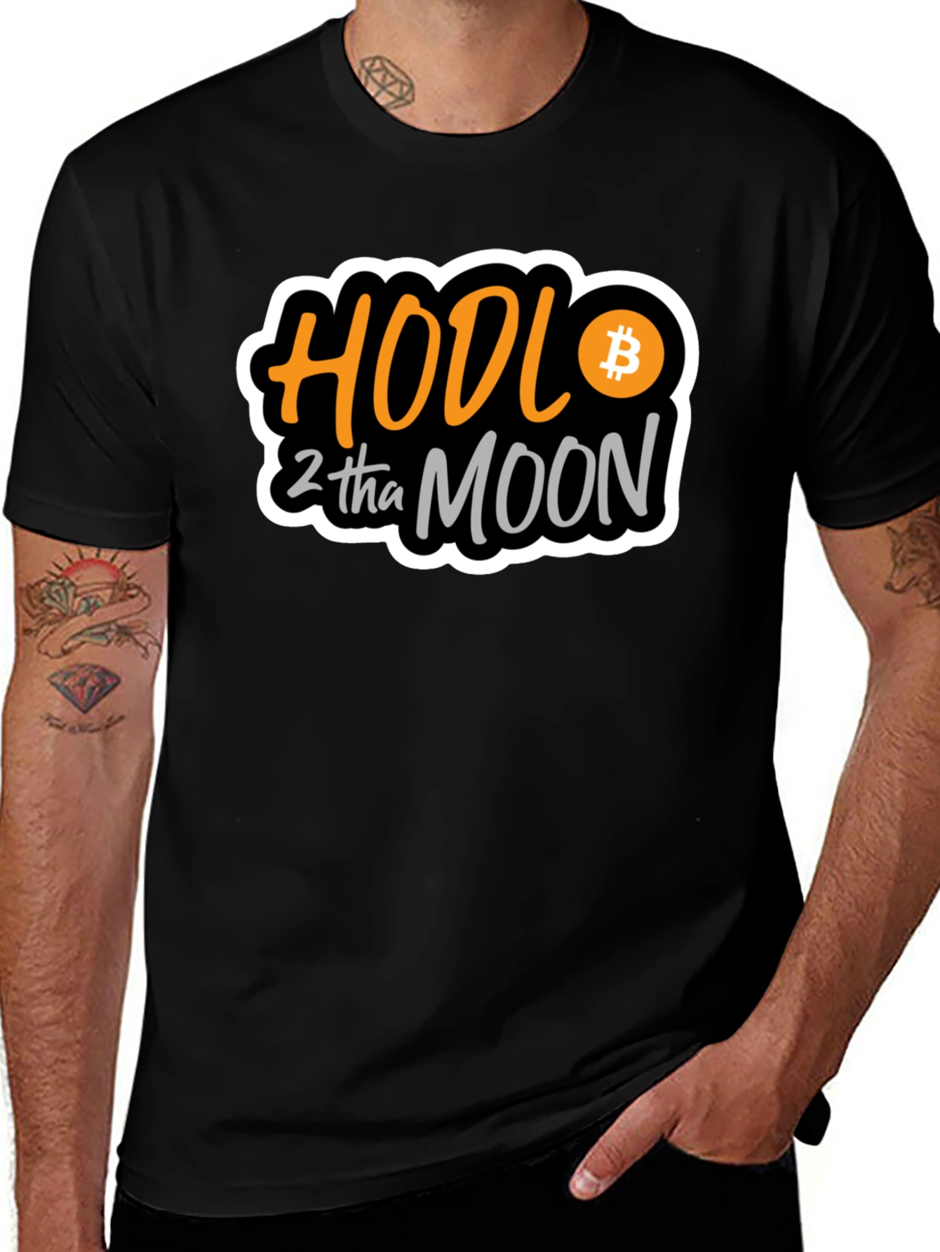 HODL to the Moon Bitcoin Crypto T-Shirt